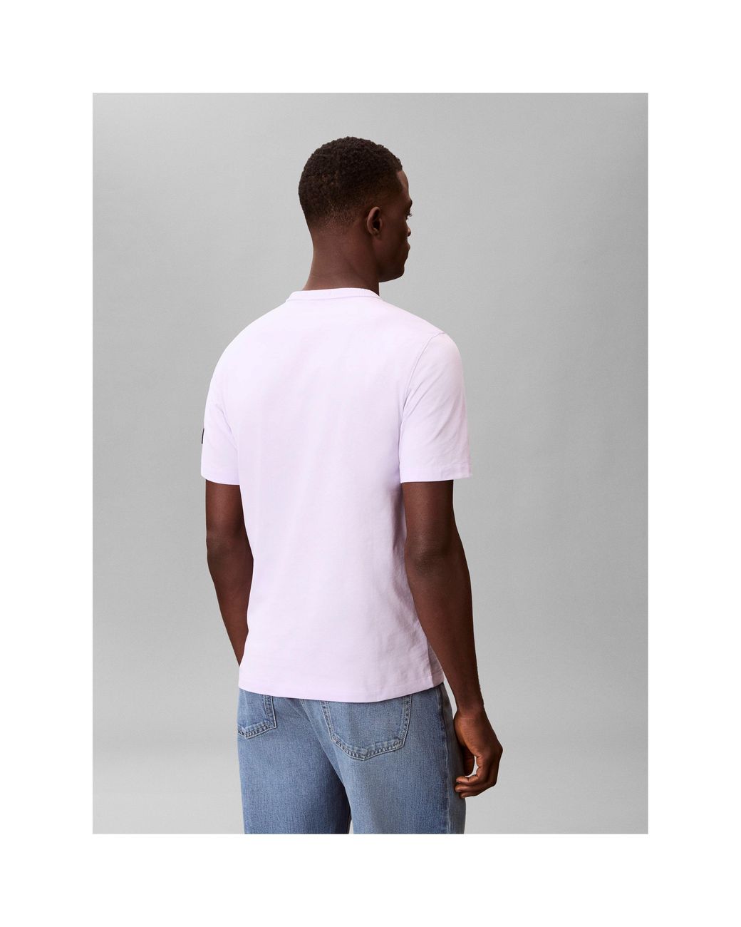 Calvin Klein Purple Monogram Badge T-Shirt for men