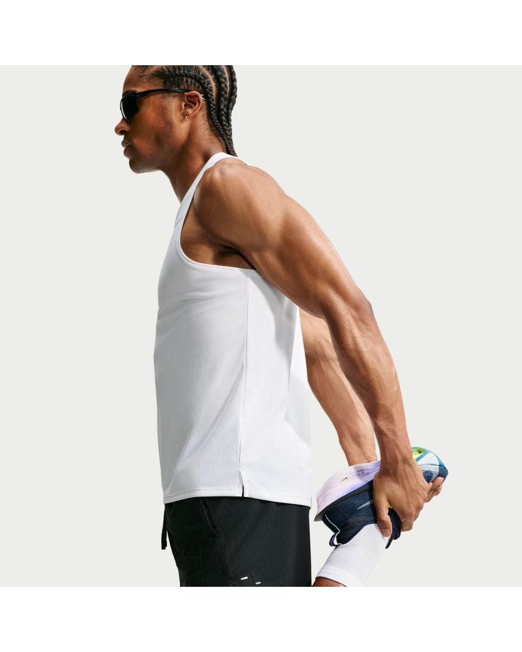Nike Black Stride 5In Running Shorts for men