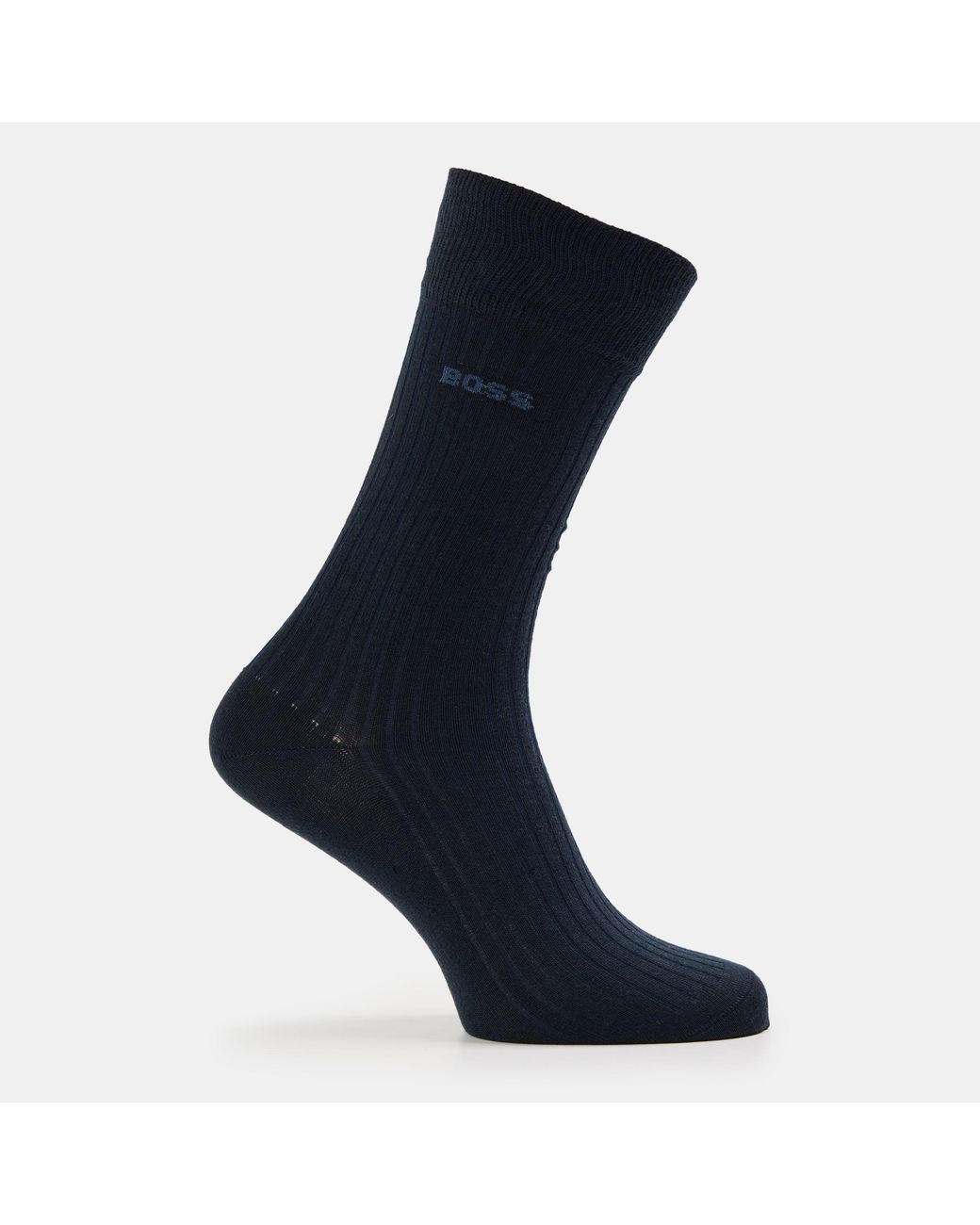Boss Blue 3 Pack Rib Stripe Socks for men