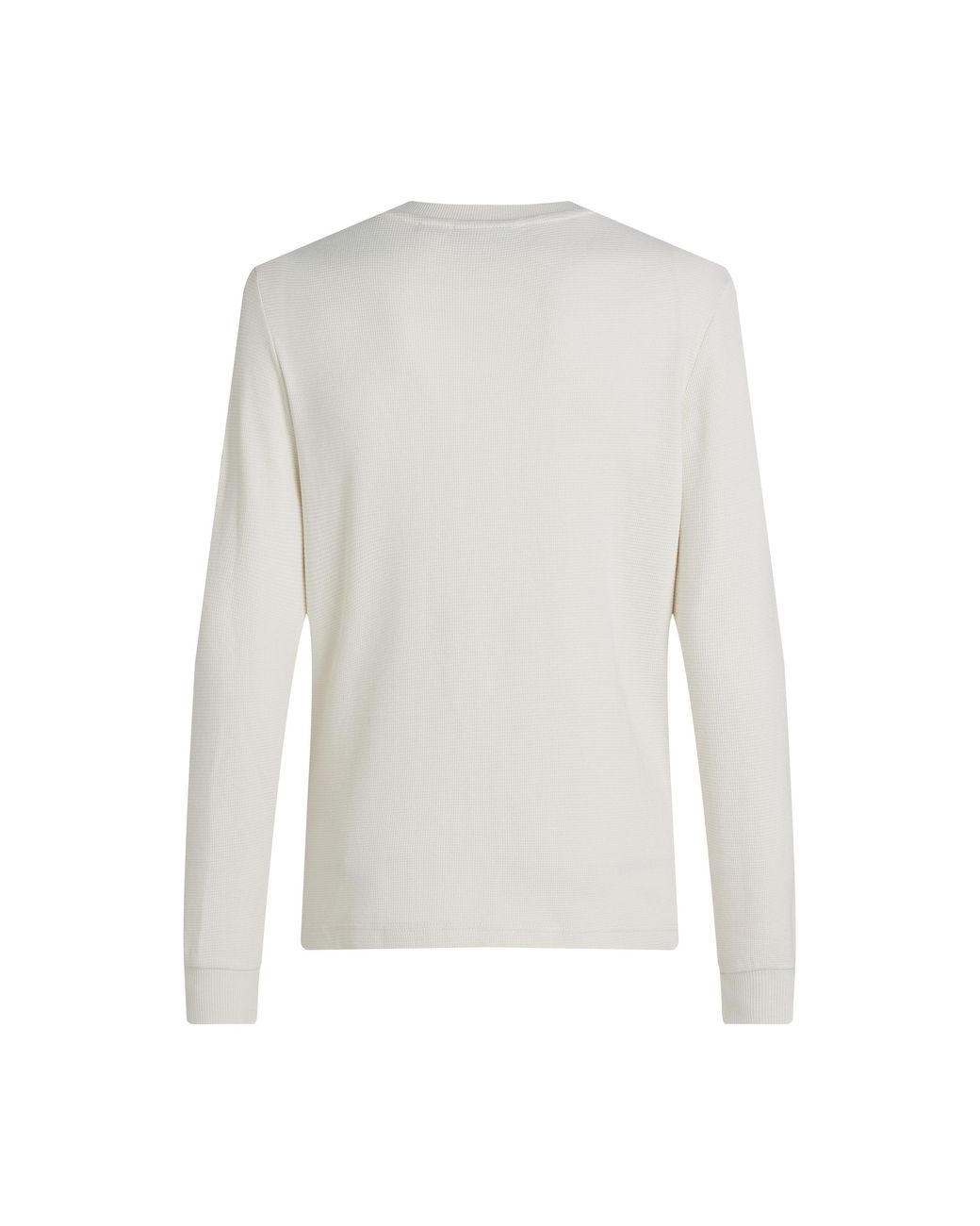 Calvin Klein White Waffle Long Sleeve Top for men