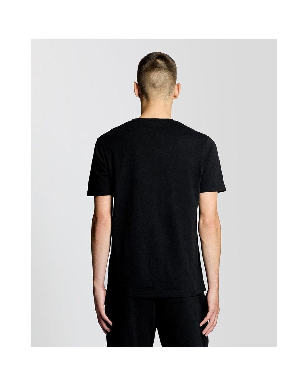 Lyle & Scott Black Cotton Crew Neck T-Shirt for men