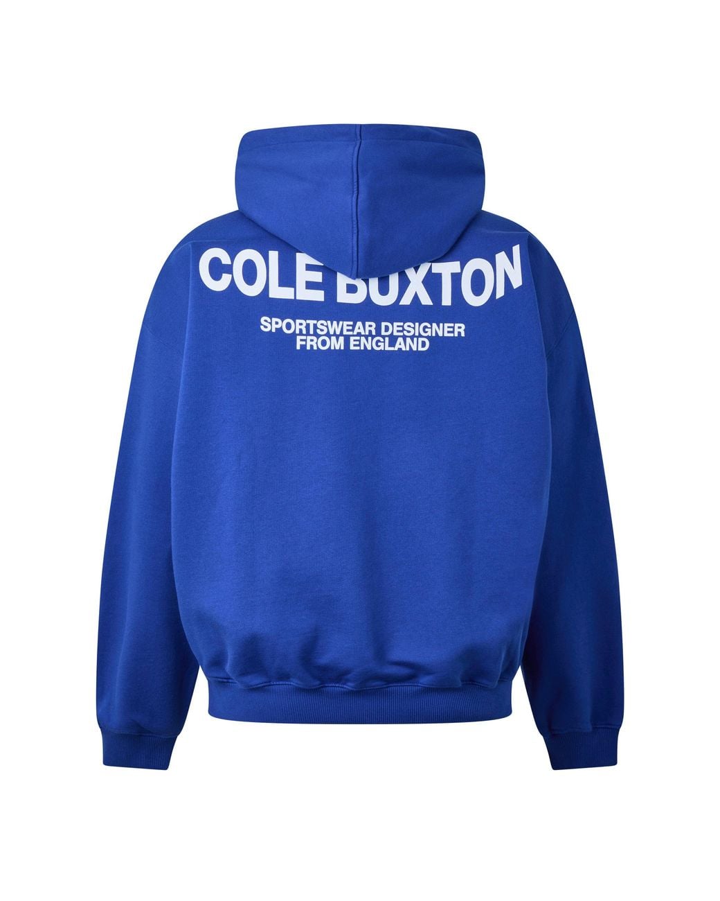 Cole Buxton Blue Logo Cotton Sportswear Hoodie for men
