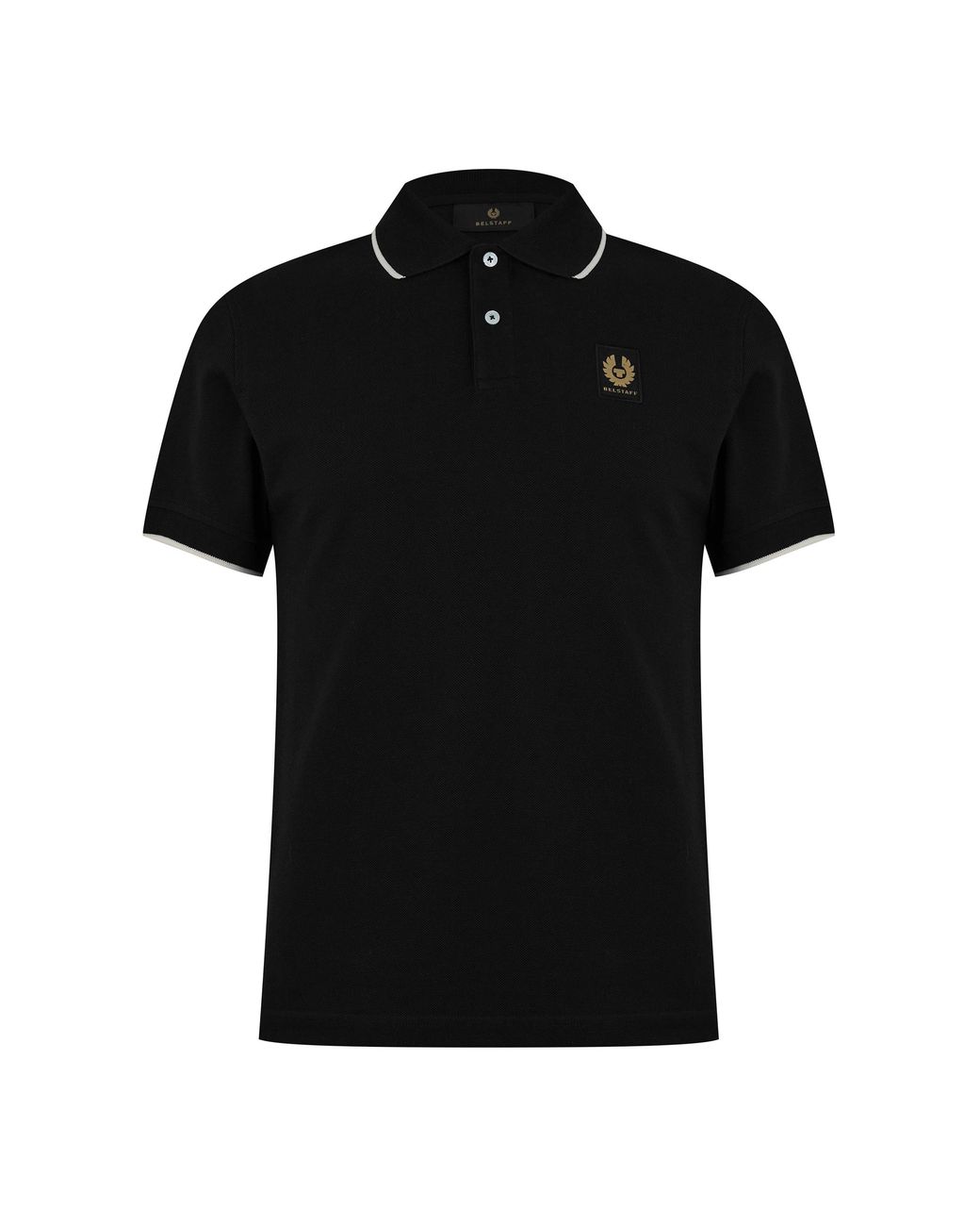 Belstaff Black Tipped Polo Shirt for men