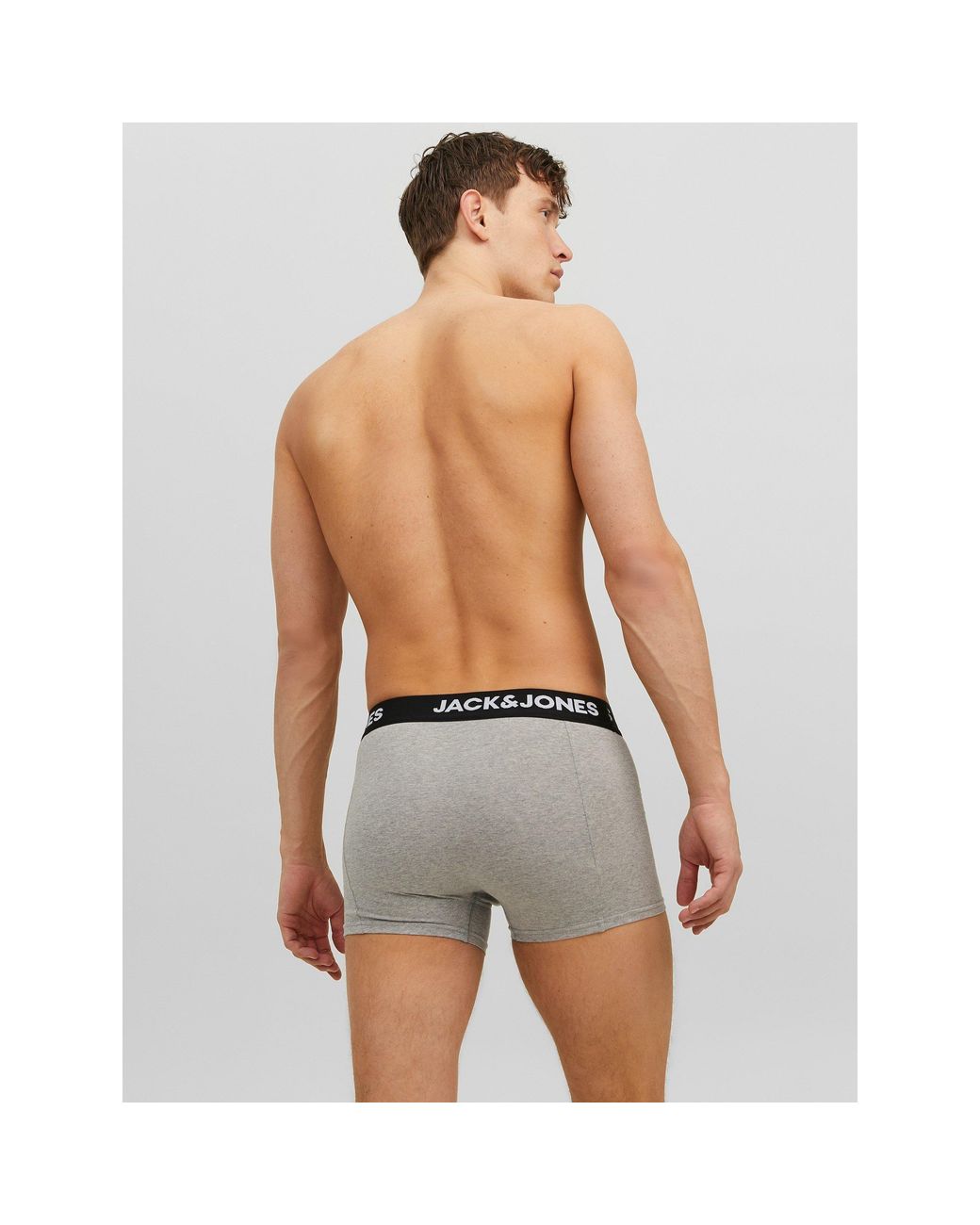 Jack & Jones Gray Anthony 3-pack Boxer Trunk for men