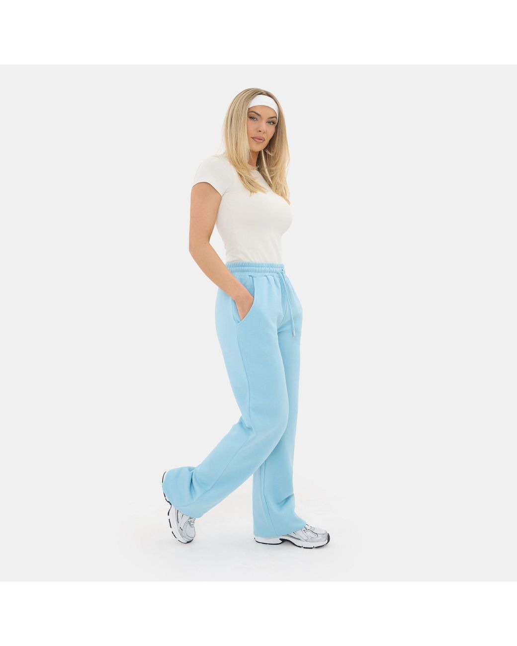 I Saw It First Blue Wide Leg Joggers