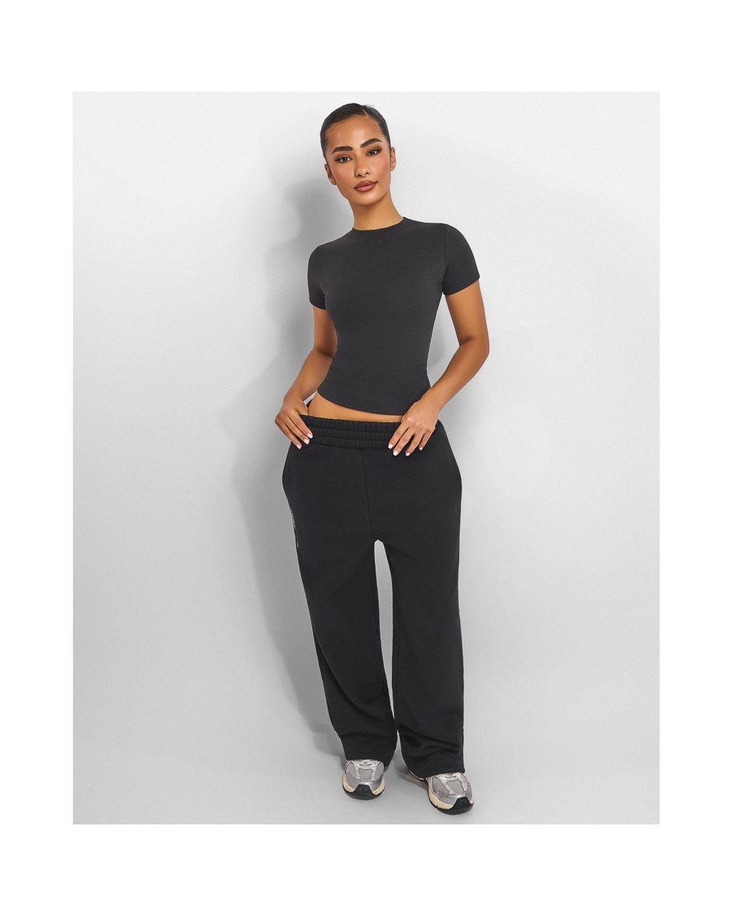 Mars the Label Black Sculpt Short Sleeve Top