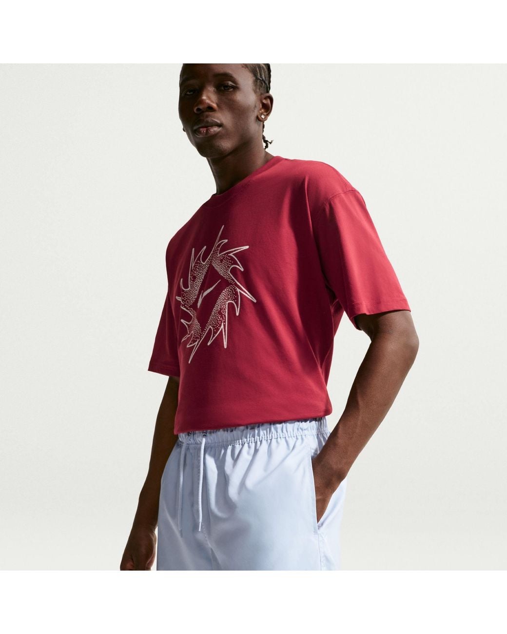 Nike Red M Nk Clb Flow S for men