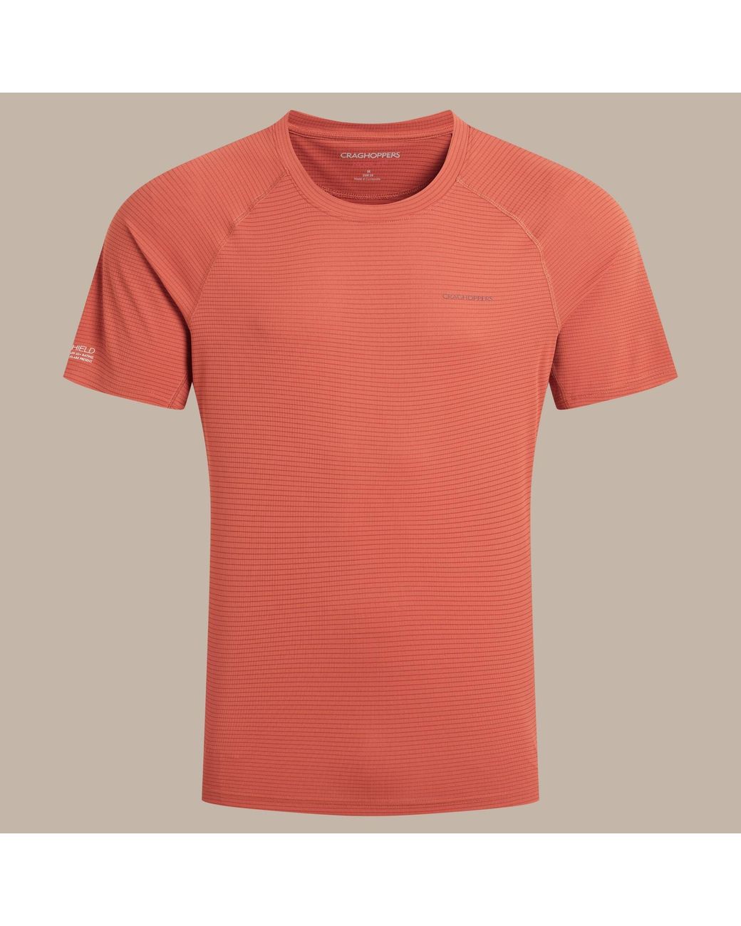 Craghoppers Red Nosilife Solar Shield+ Short-Sleeved T-Shirt for men
