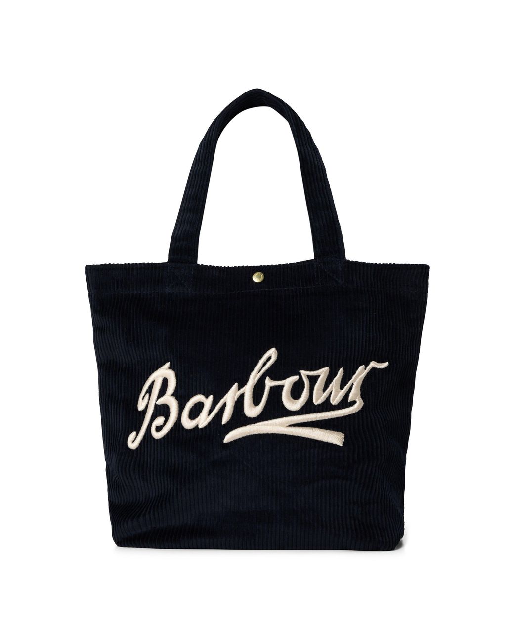 Barbour Black Mini Carrick Cord Cotton Tote Bag