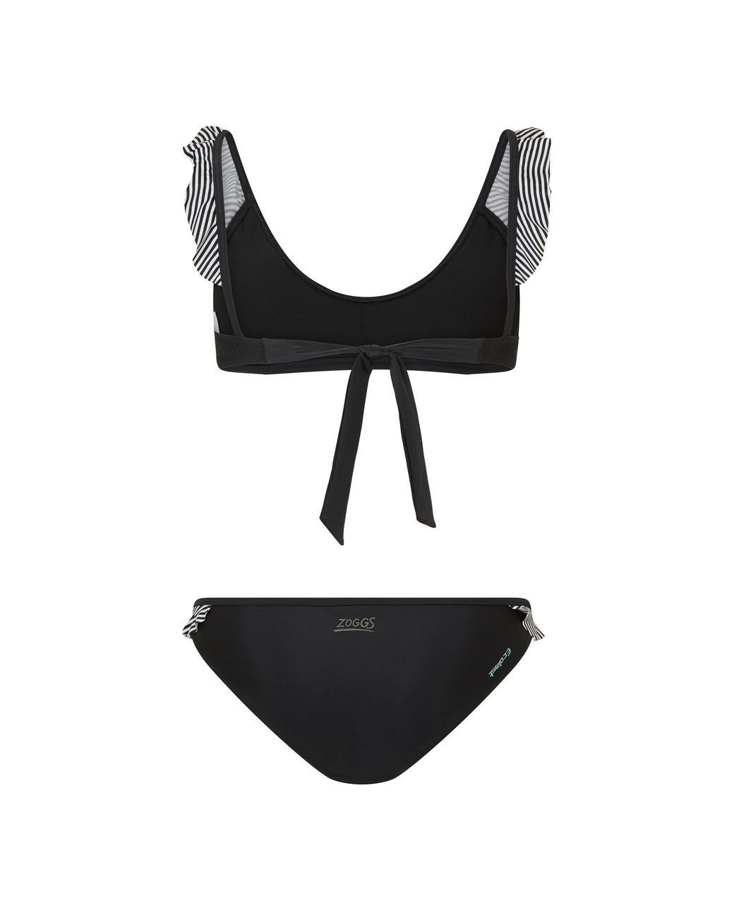 Zoggs Black Siena Frill Bikini