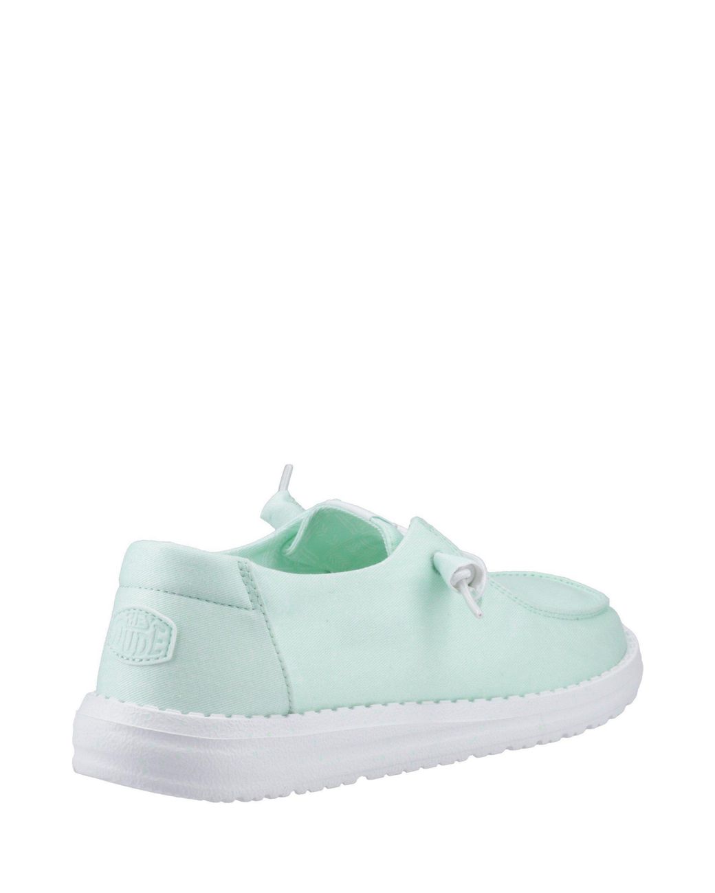 HeyDude Green Wendy Canvas Slip-On Low-Top Trainers