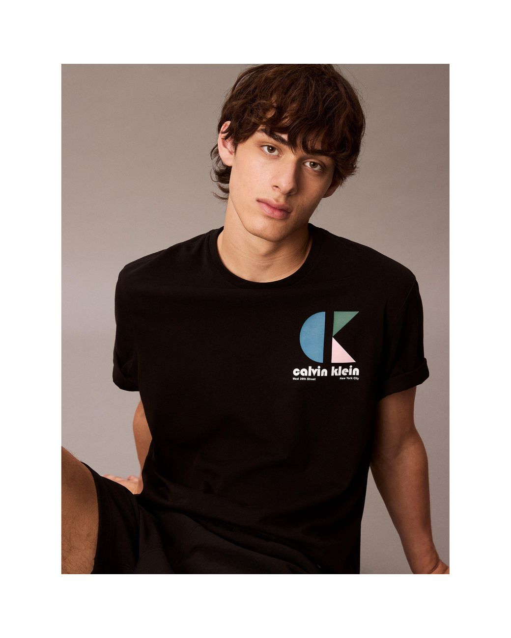 Calvin Klein Black Graphic Logo T-Shirt for men