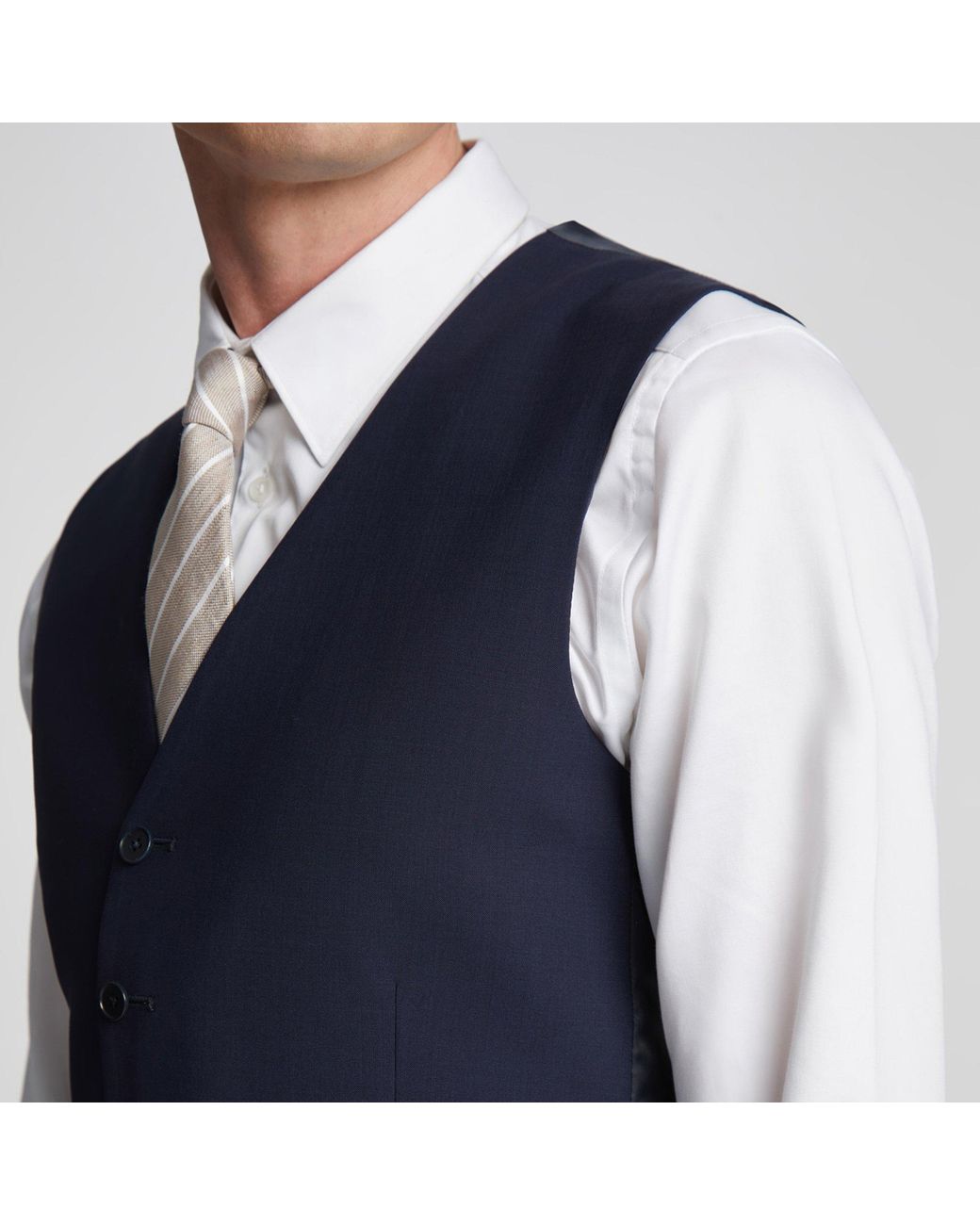 Ted Baker Blue Pilos Slim Fit Panama Waistcoat for men