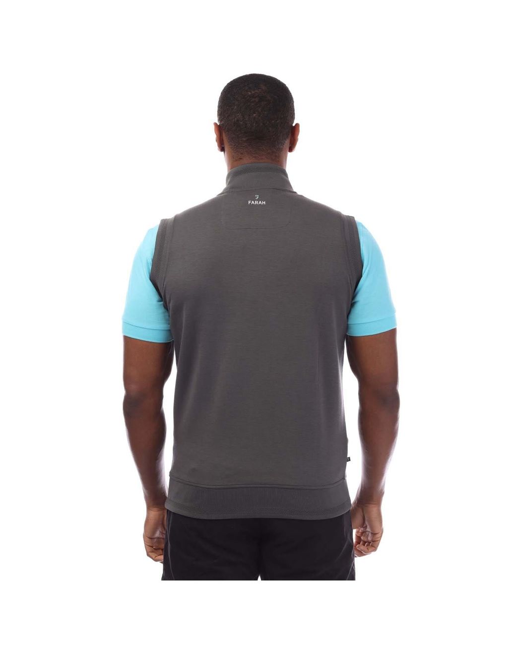 Farah Blue Clint Midlayer Gilet for men