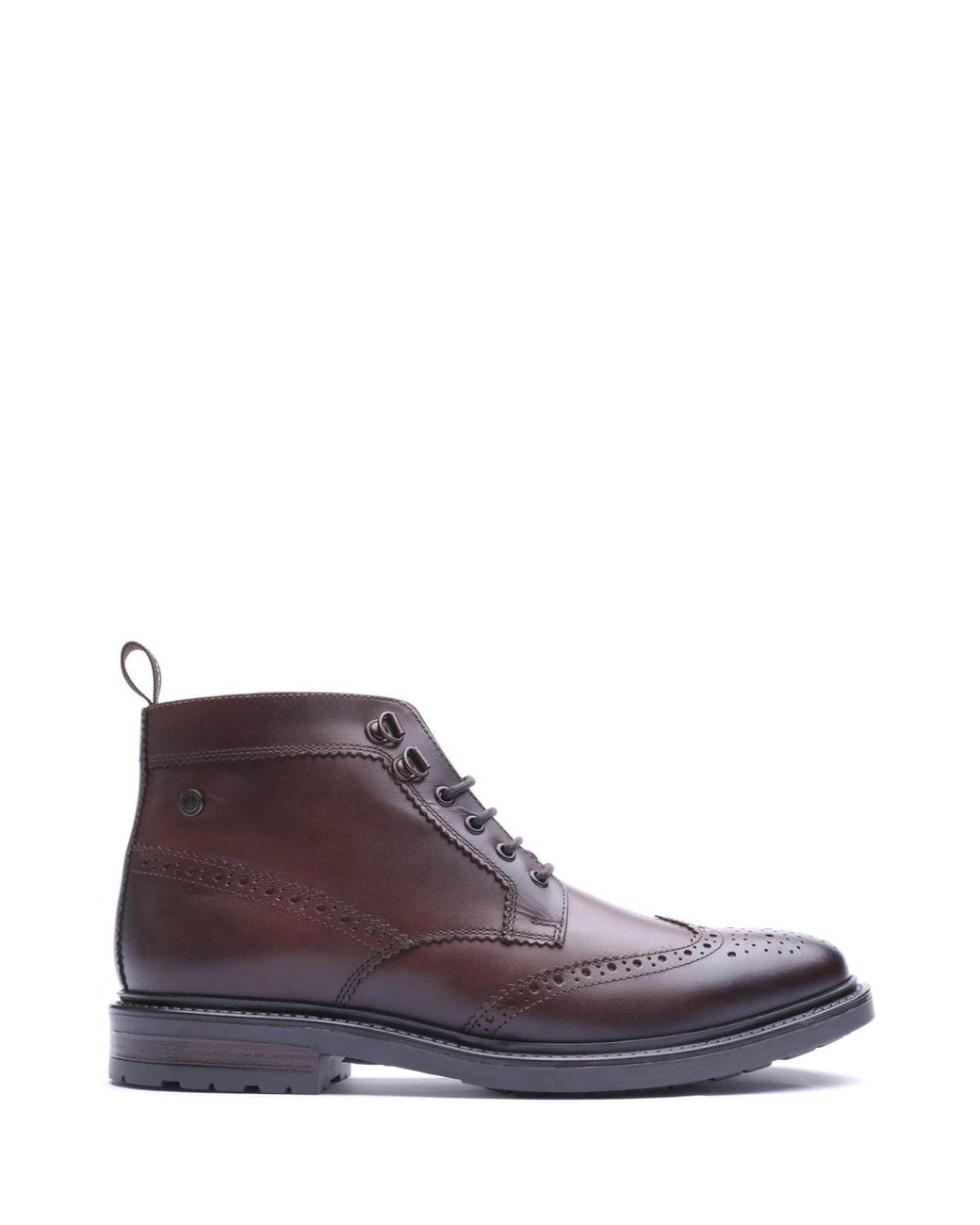 Base London Purple Foster Brogue Boot for men