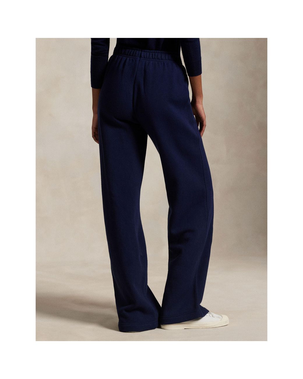 Polo Ralph Lauren Blue Wide Leg Open Hem Fleece Jogging Bottoms