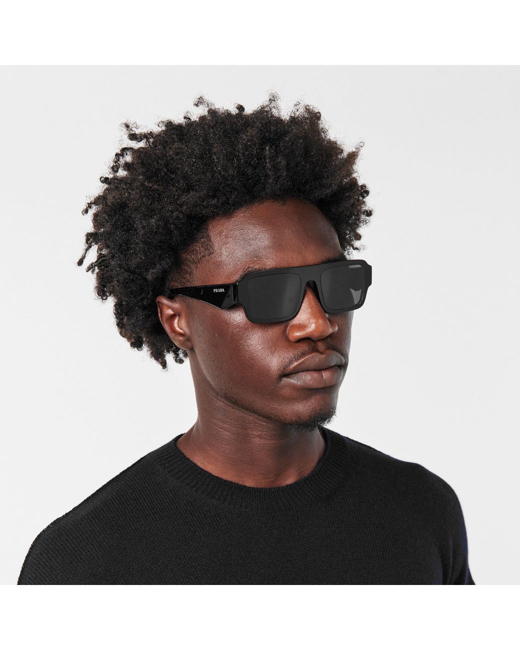 Prada Gray Symbole Sunglasses for men