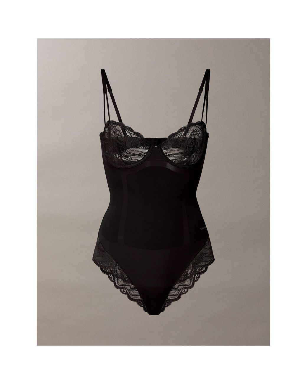 Calvin Klein Black Seamless Targeted Compression Shapewear Bodysuit