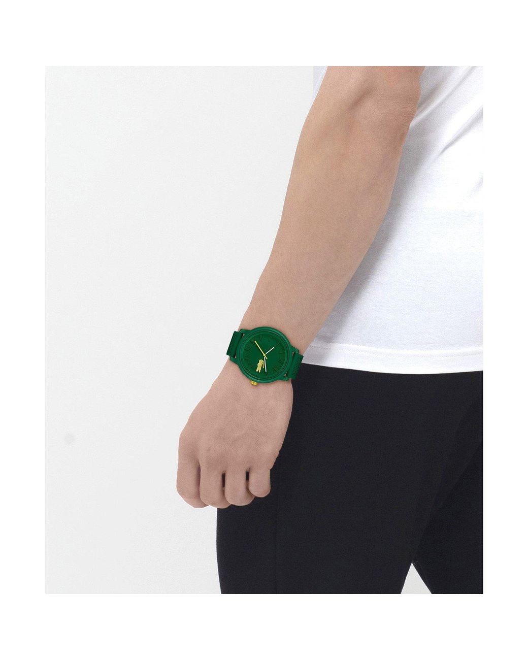 Lacoste Green Gents 12.12 Hero Silicone Strap Watch for men