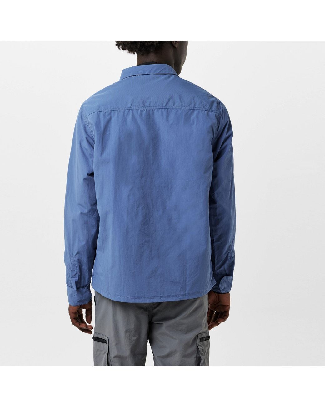Nicce London Blue Statlo Lightweight Overshirt for men