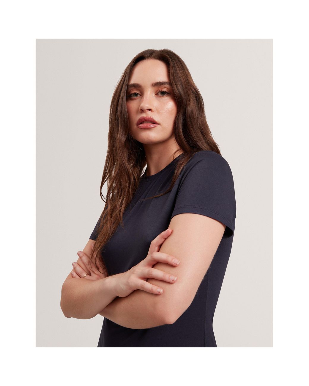 Ted Baker Blue Plain Slim Fit T-Shirt