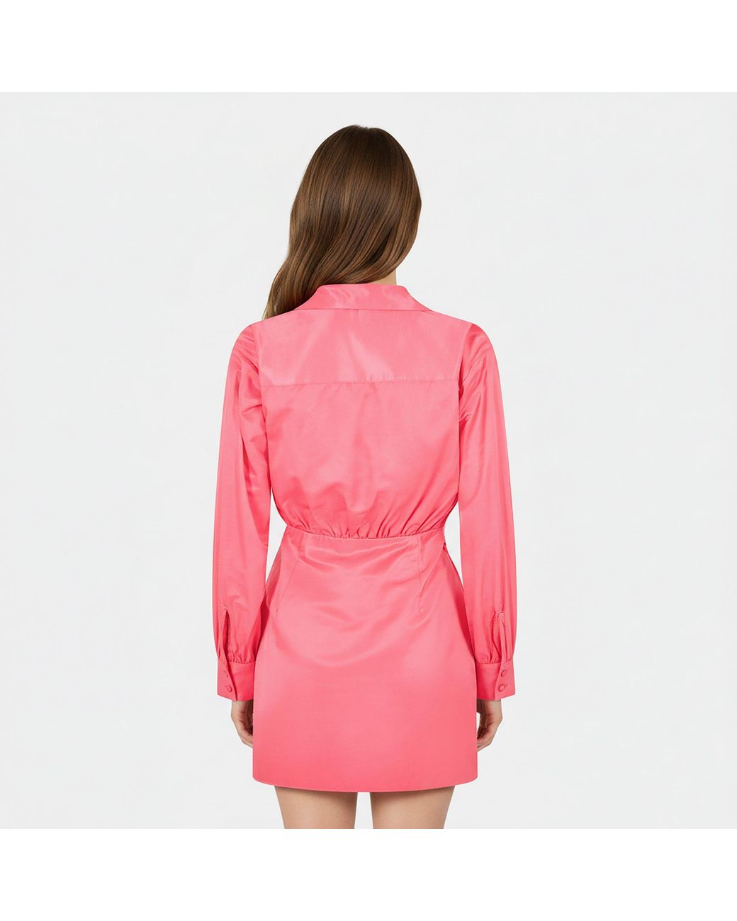 Jack Wills Pink Draped Shirt Dress