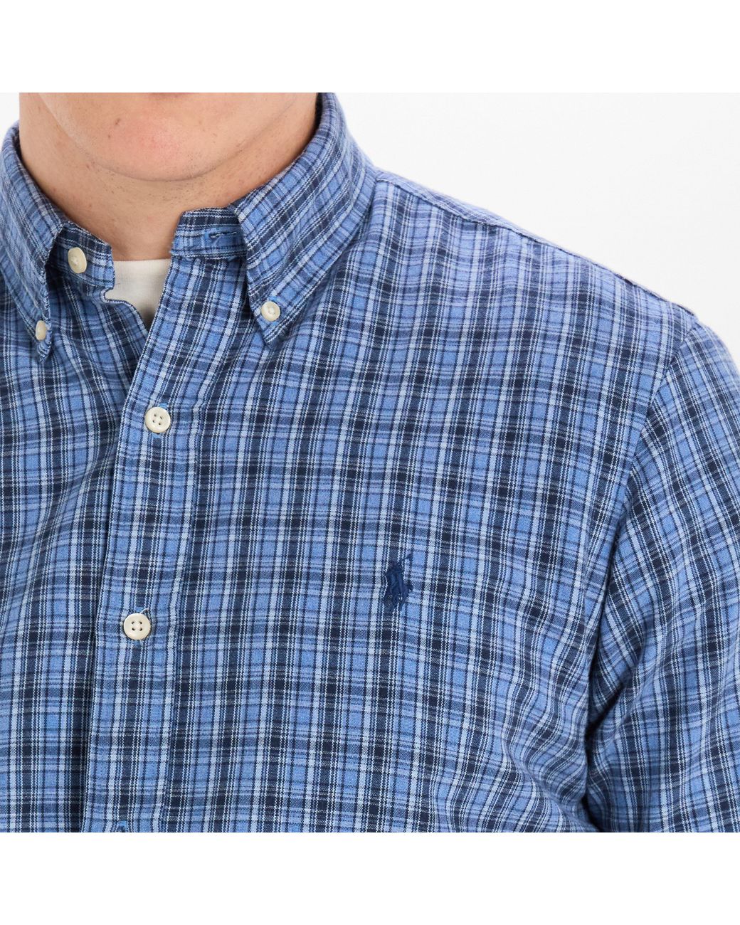Polo Ralph Lauren Brushoxf Long Sleeve Patterned Shirt in Blue for Men ...