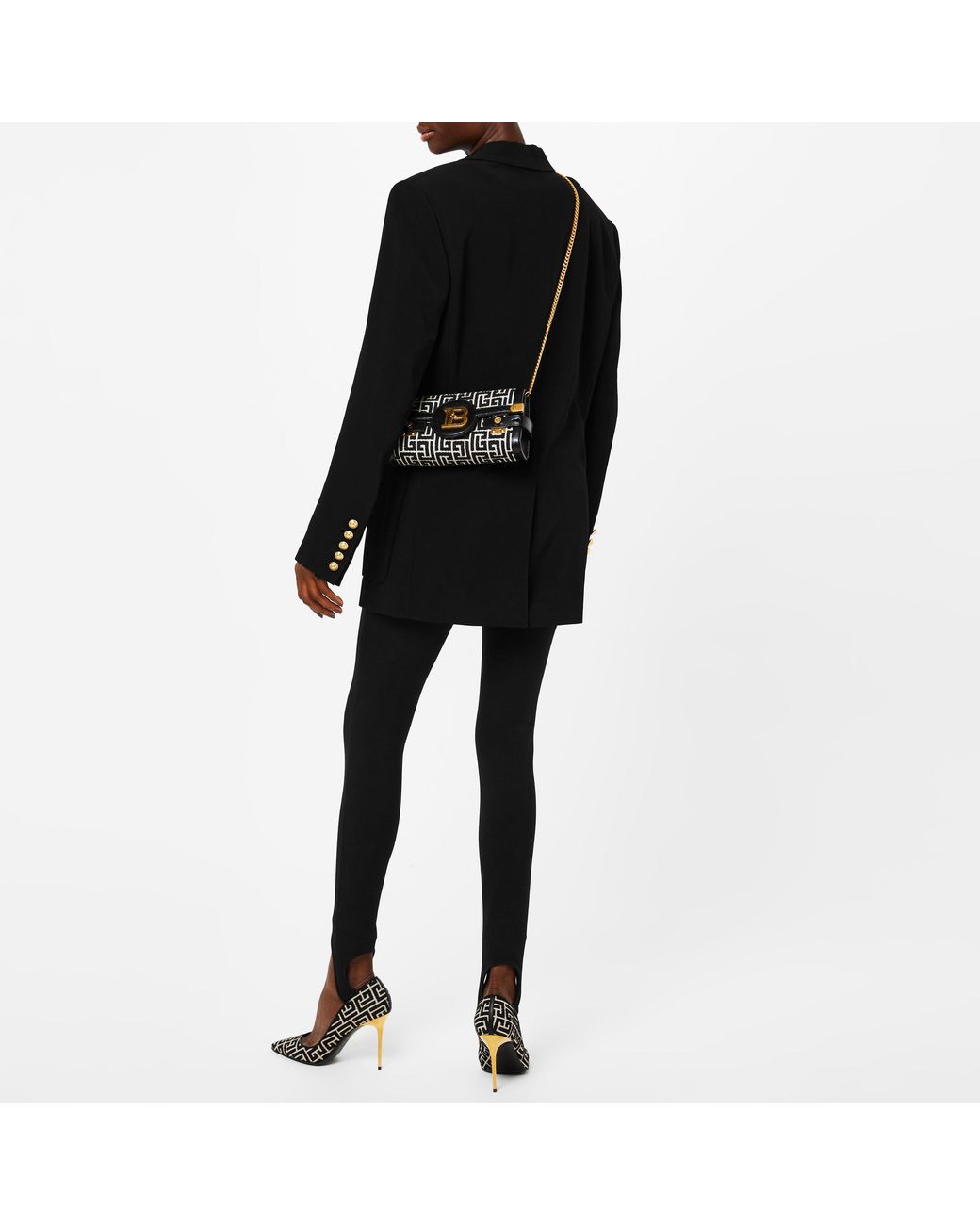 Balmain Black 6 Buttoned Boyfriend Double Breasted Viscose Long Sleeve Blazer