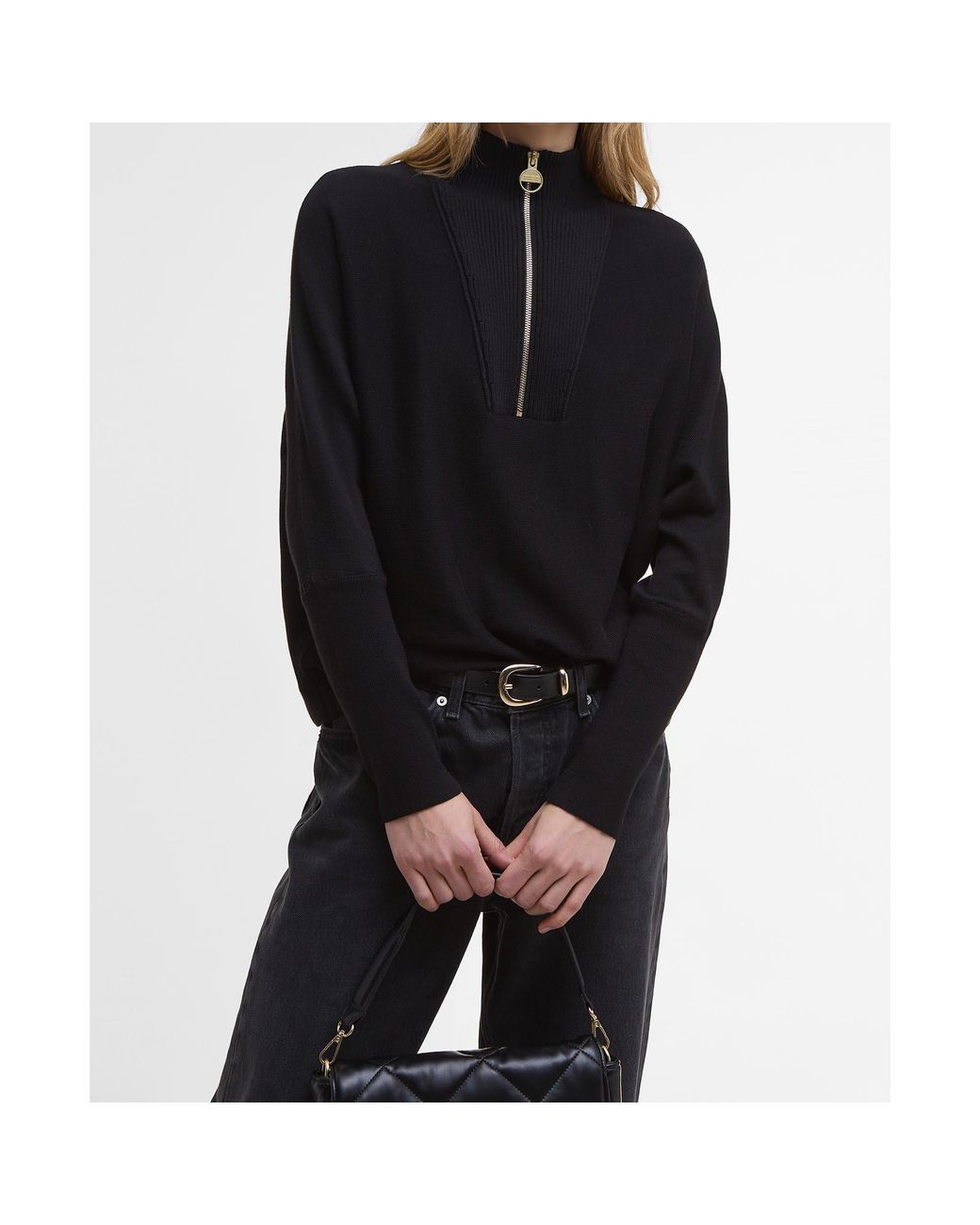 Barbour Black Lola Knit Jumper