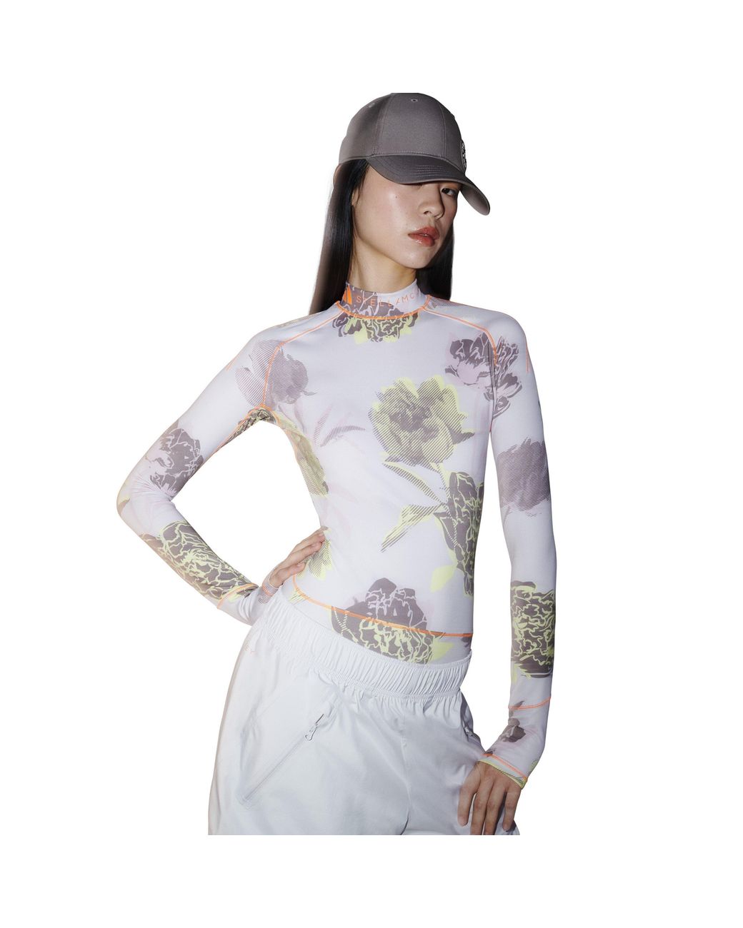 Adidas Gray Asmc Long Sleeve Crop Top