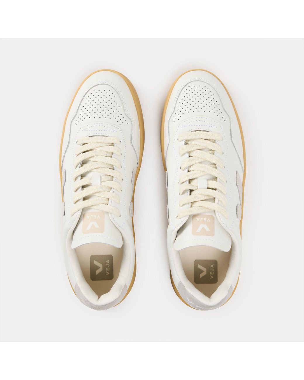 Veja White Bastle Leather Court Trainers