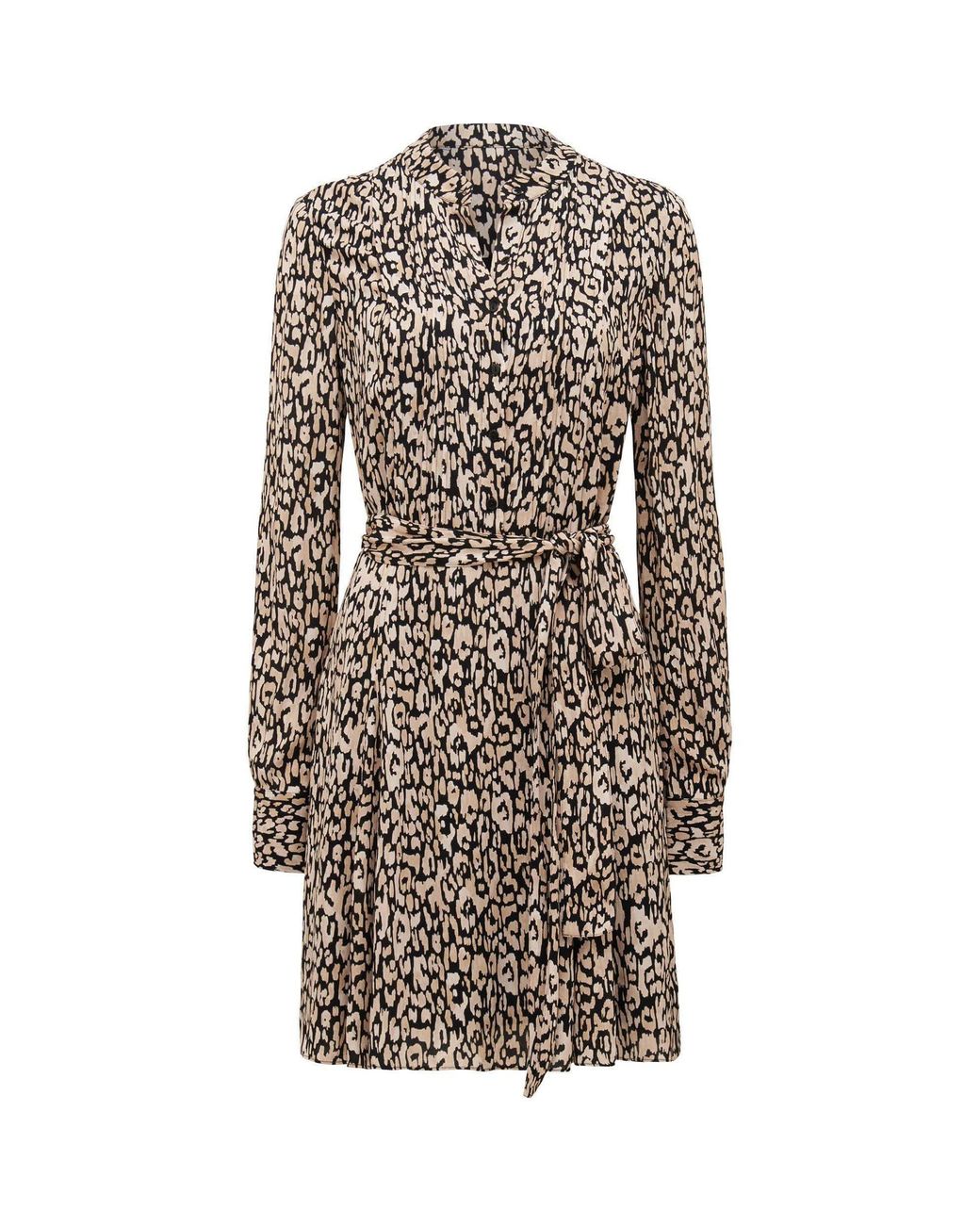 Forever New Brown Perry Shirt Godet Dress