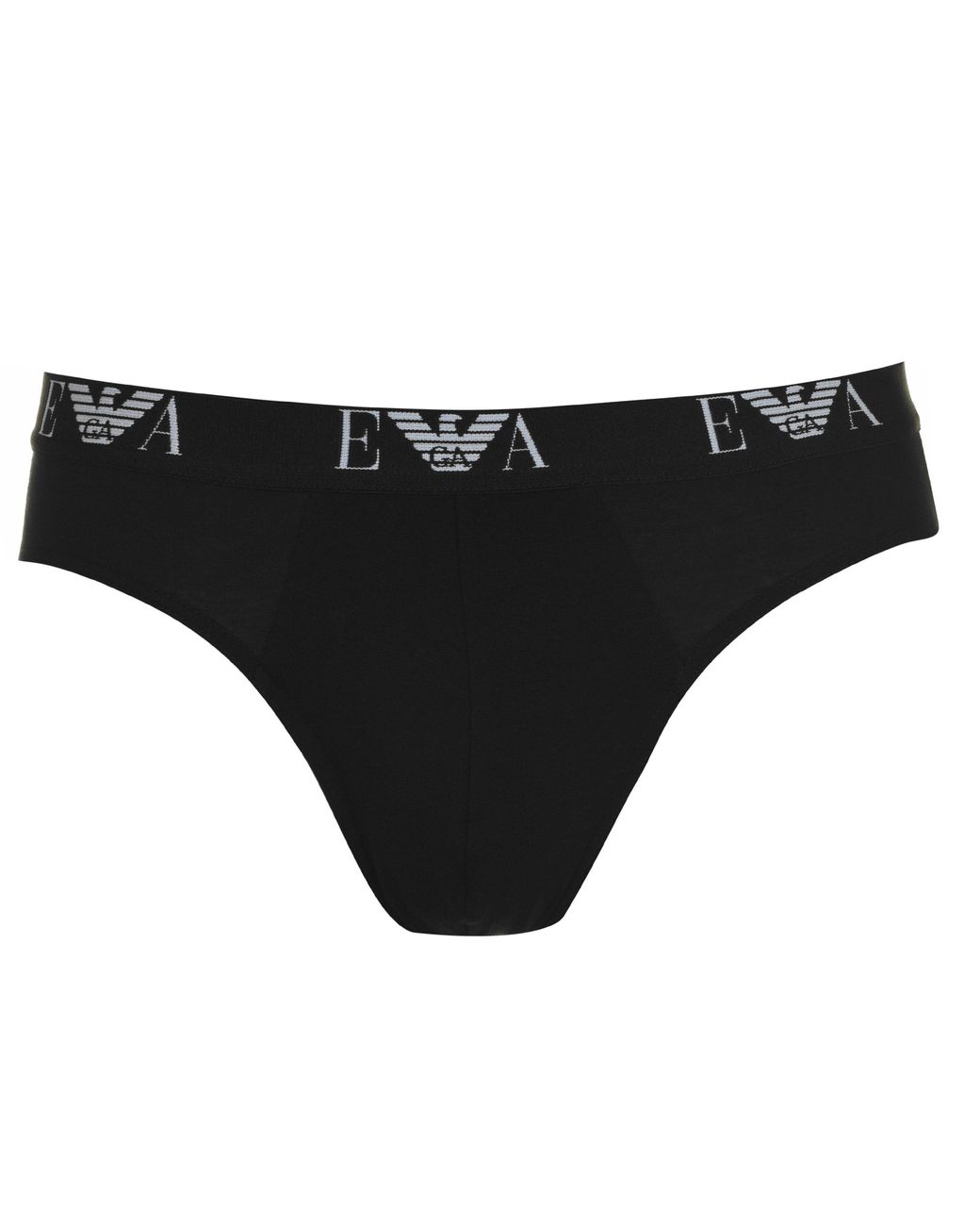 Emporio Armani Black 3 Pack Cotton Mid Rise Briefs for men