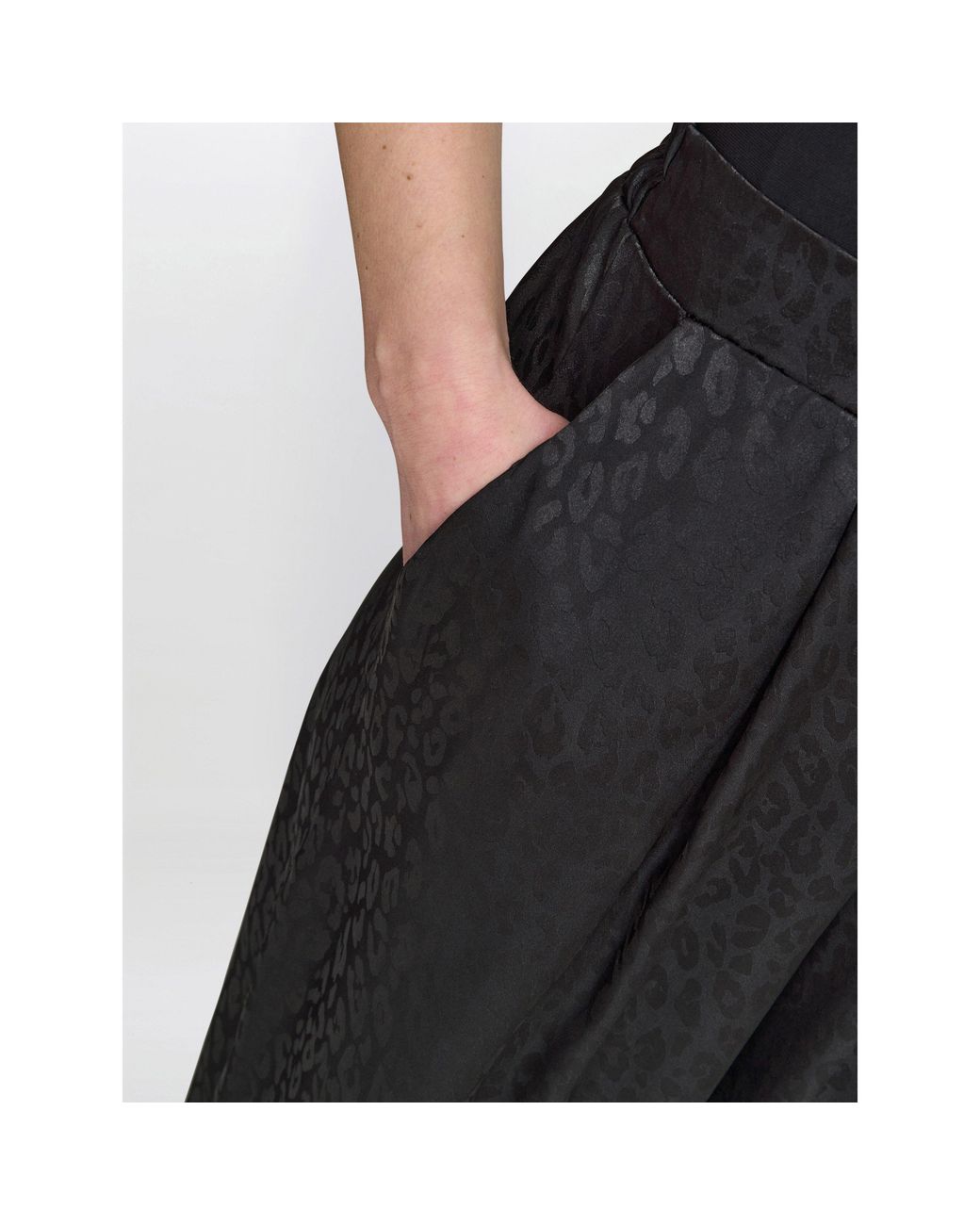 Gina Bacconi Blue Sabine Satin Jacquard Pull On Trouser