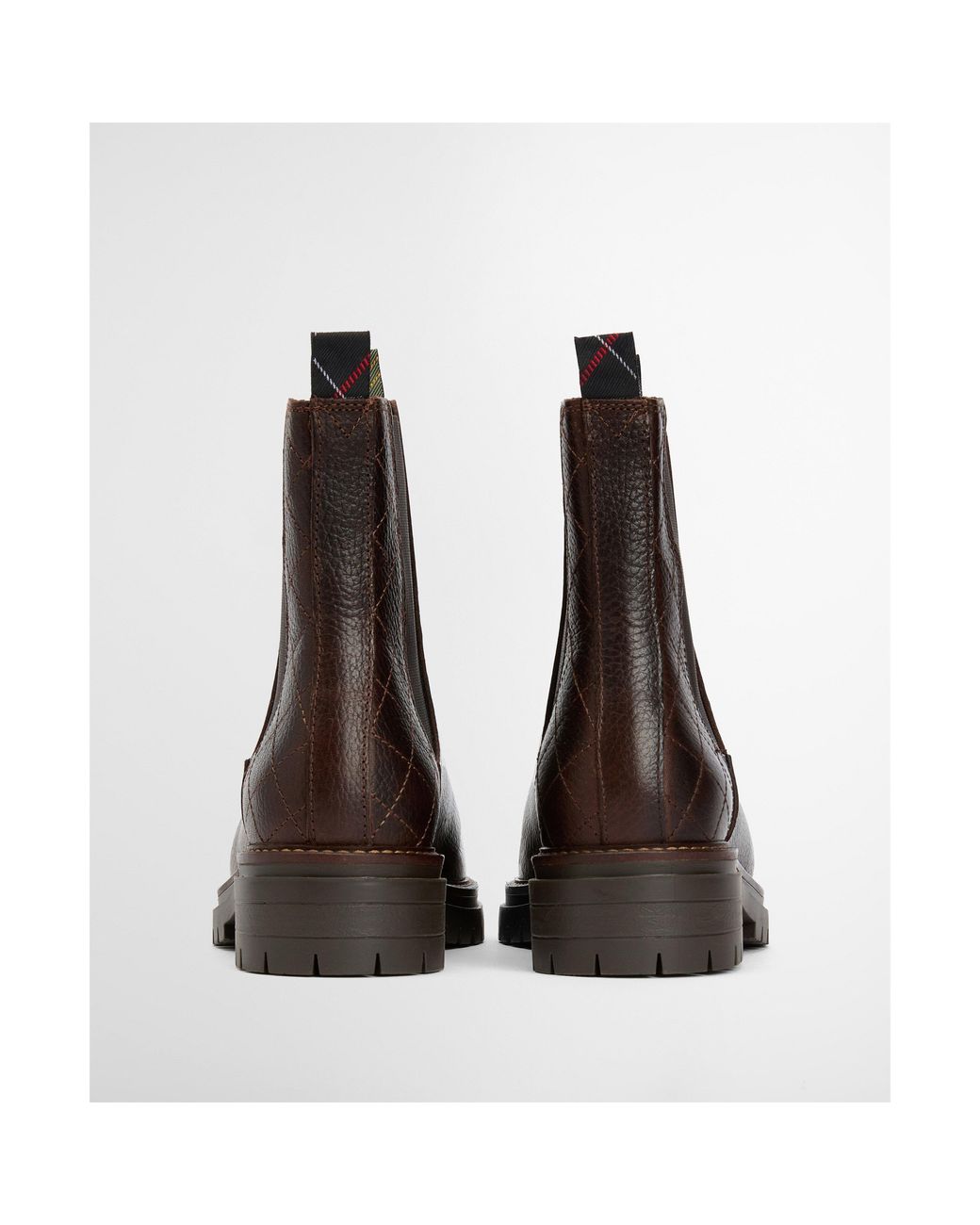 Barbour Brown Quilted Leather Chelsea Boots