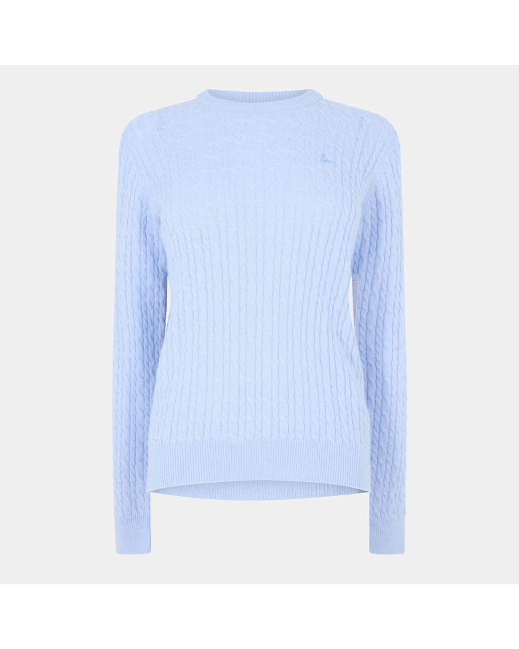 Jack Wills Blue Jack Tinsbury Merino Wool Blend Cable Knitted Jumper