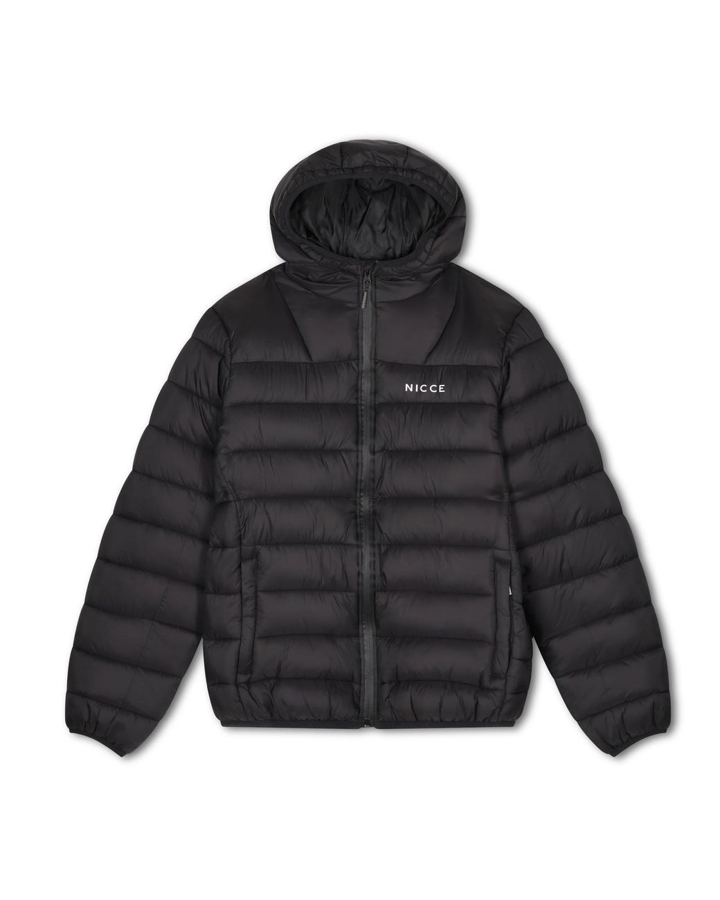 Nicce London Black Blankley Medium Puffer Jacket for men