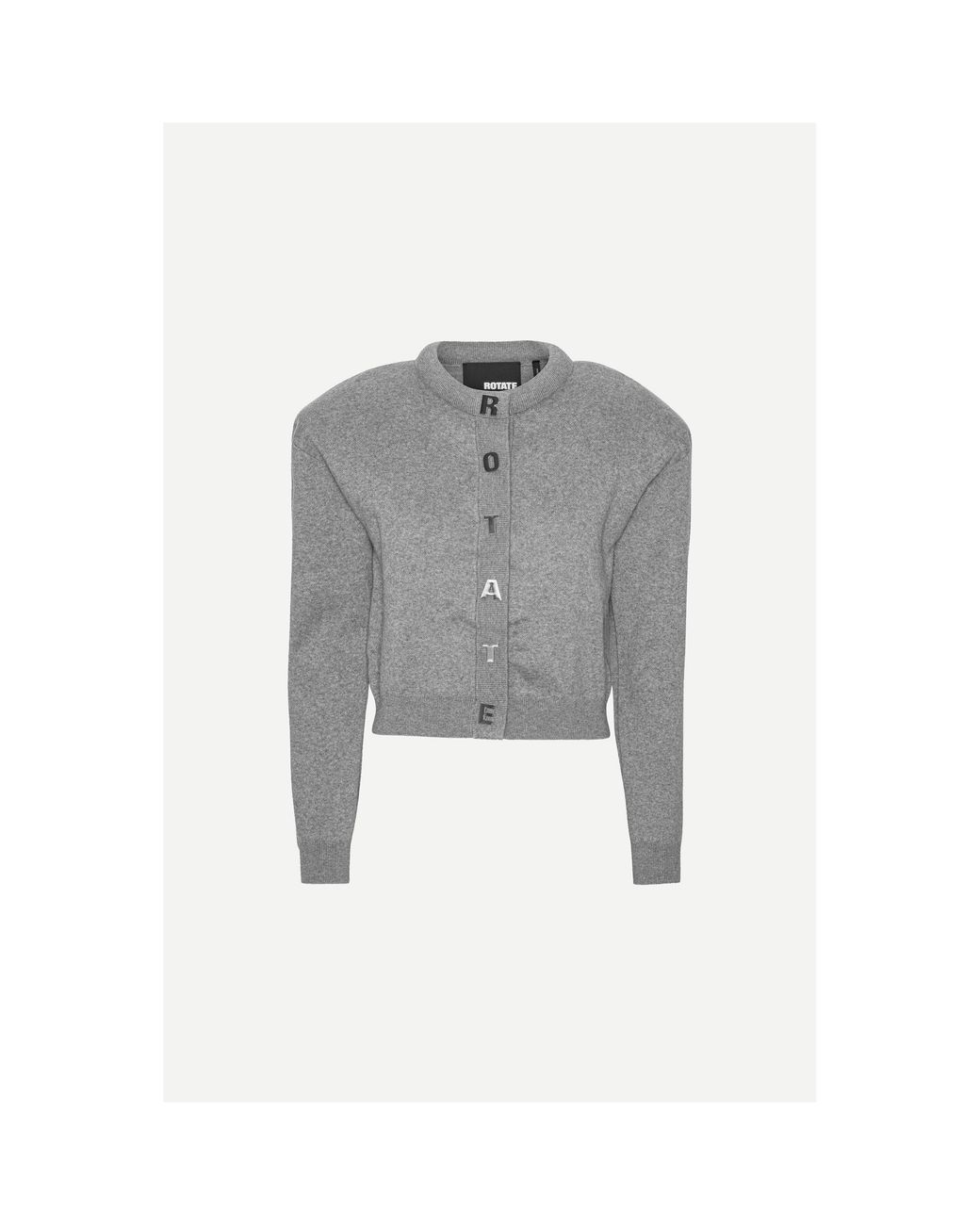 ROTATE BIRGER CHRISTENSEN Gray Magtu Knitted Cardigan