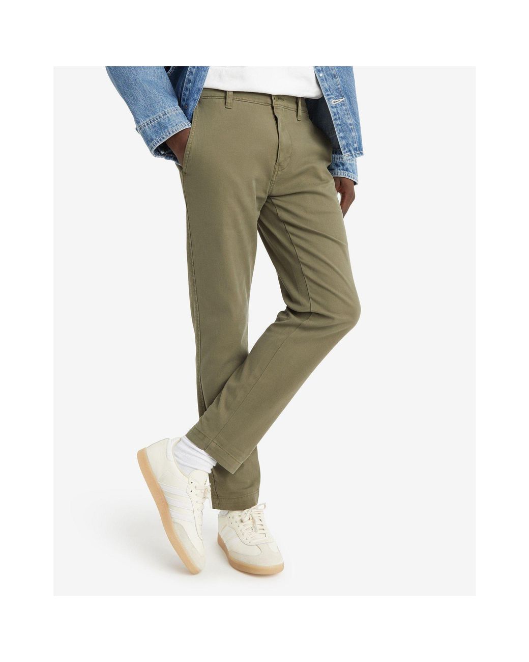 Levi's Green Chino Regular Tapered Trousers for men