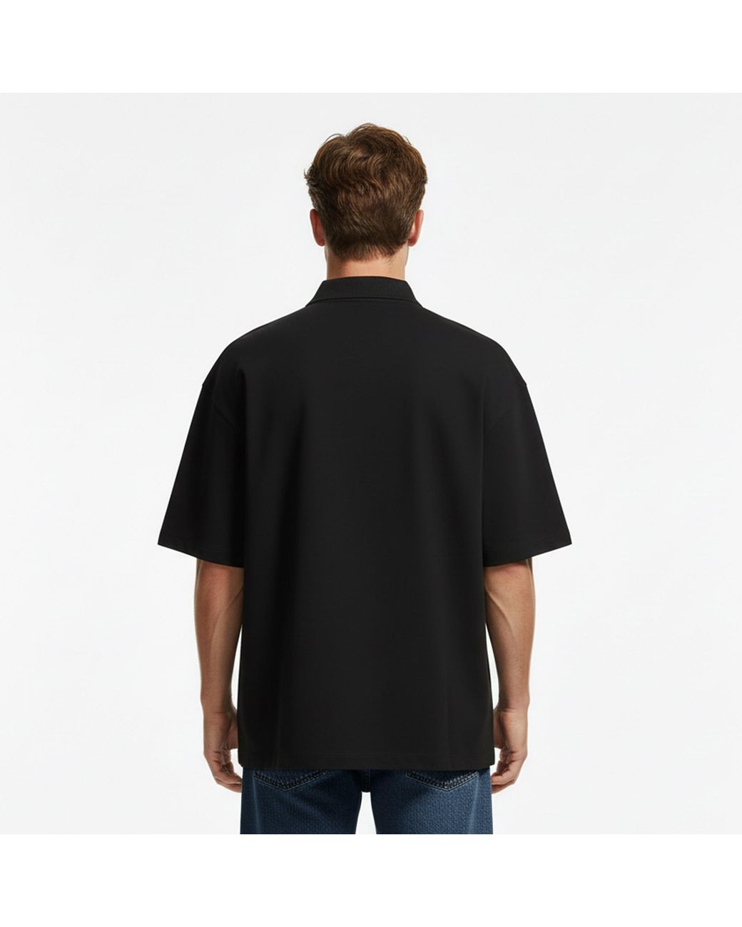 HUGO Black Dardigo Short Sleeve Polo Shirt With Artwork Detail for men