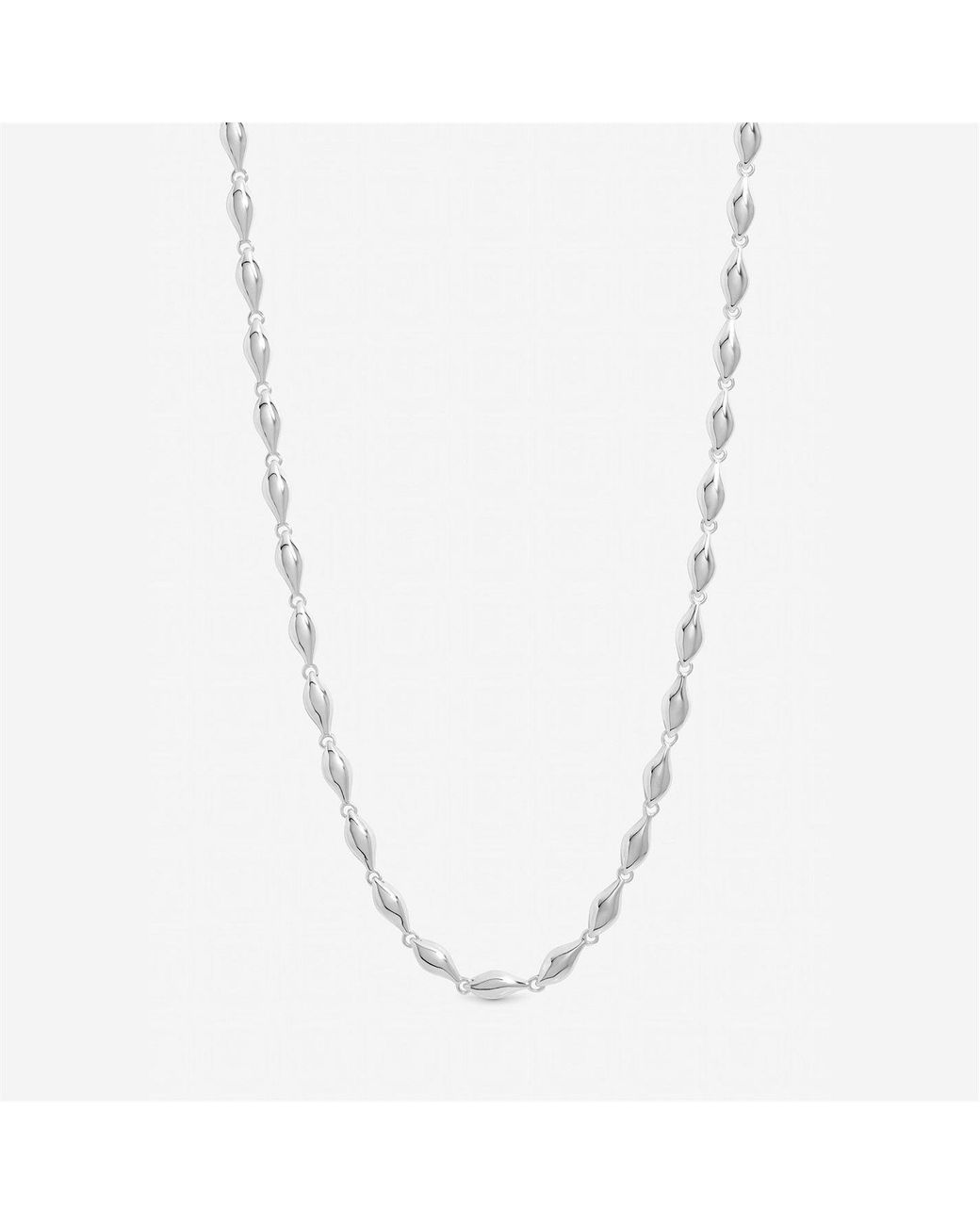 Inicio Metallic Sterling Plated Wave Necklace