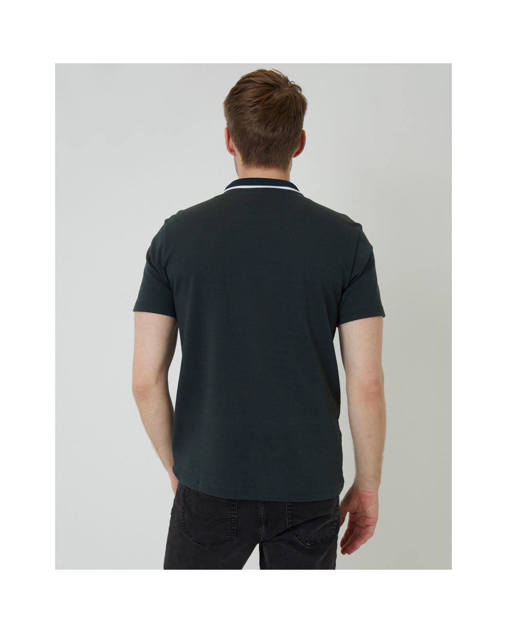 Threadbare Gray Short-Sleeve Polo Shirt for men