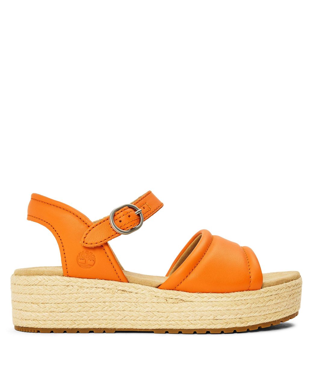 Timberland Orange Backstrap Flatform Sandals