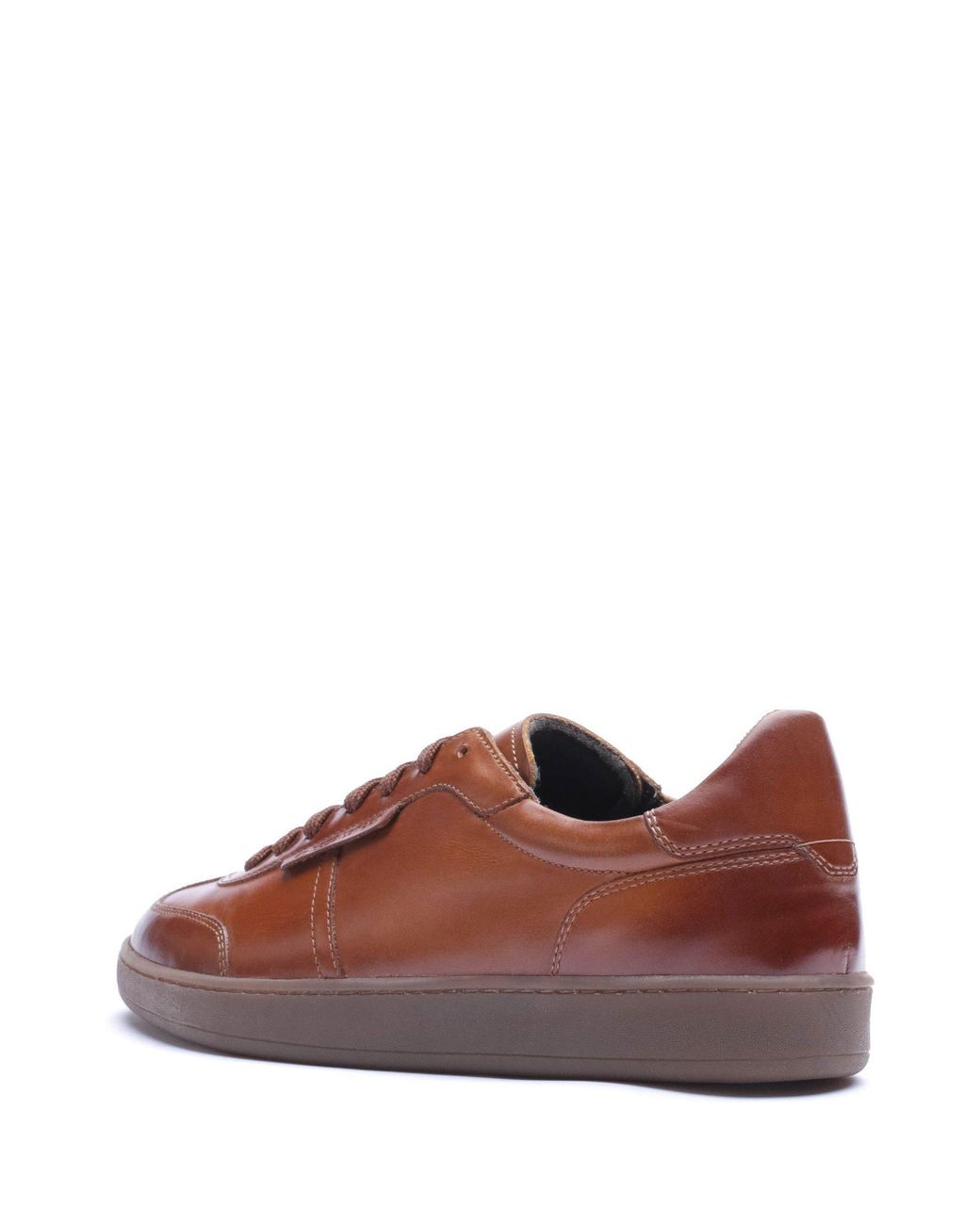 Base London Brown Tucker Leather Lace-Up Trainers for men