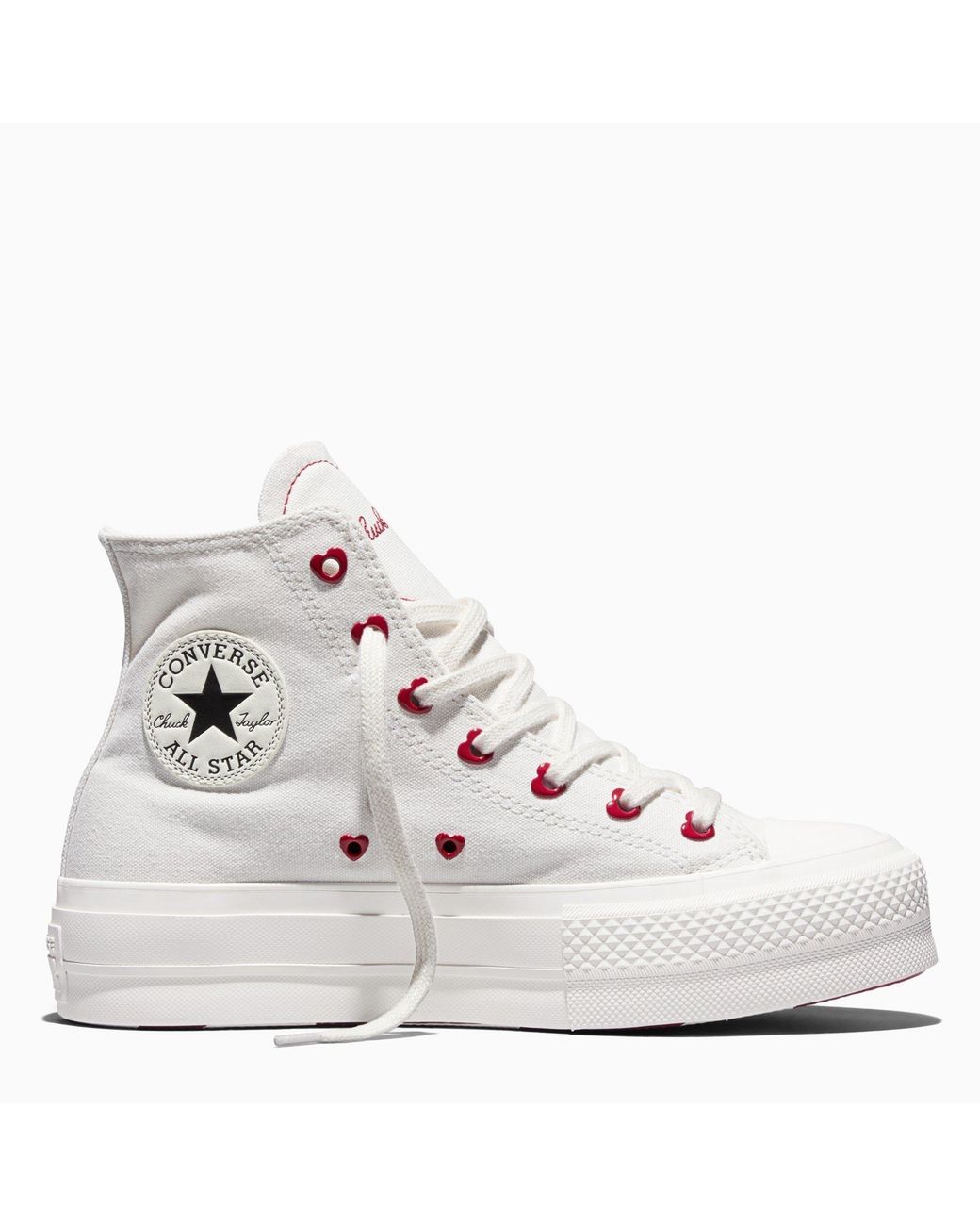 Converse White All Star Platform High Top Trainers