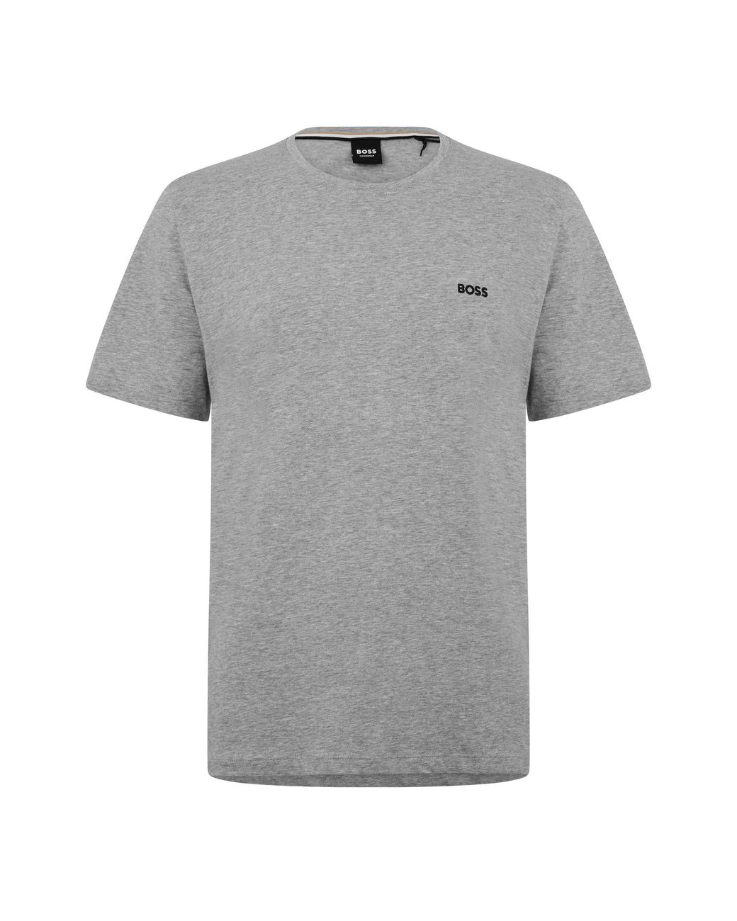 Boss Gray Bodywear Mix & Match Premium Cotton T-Shirt With Logo Detail for men