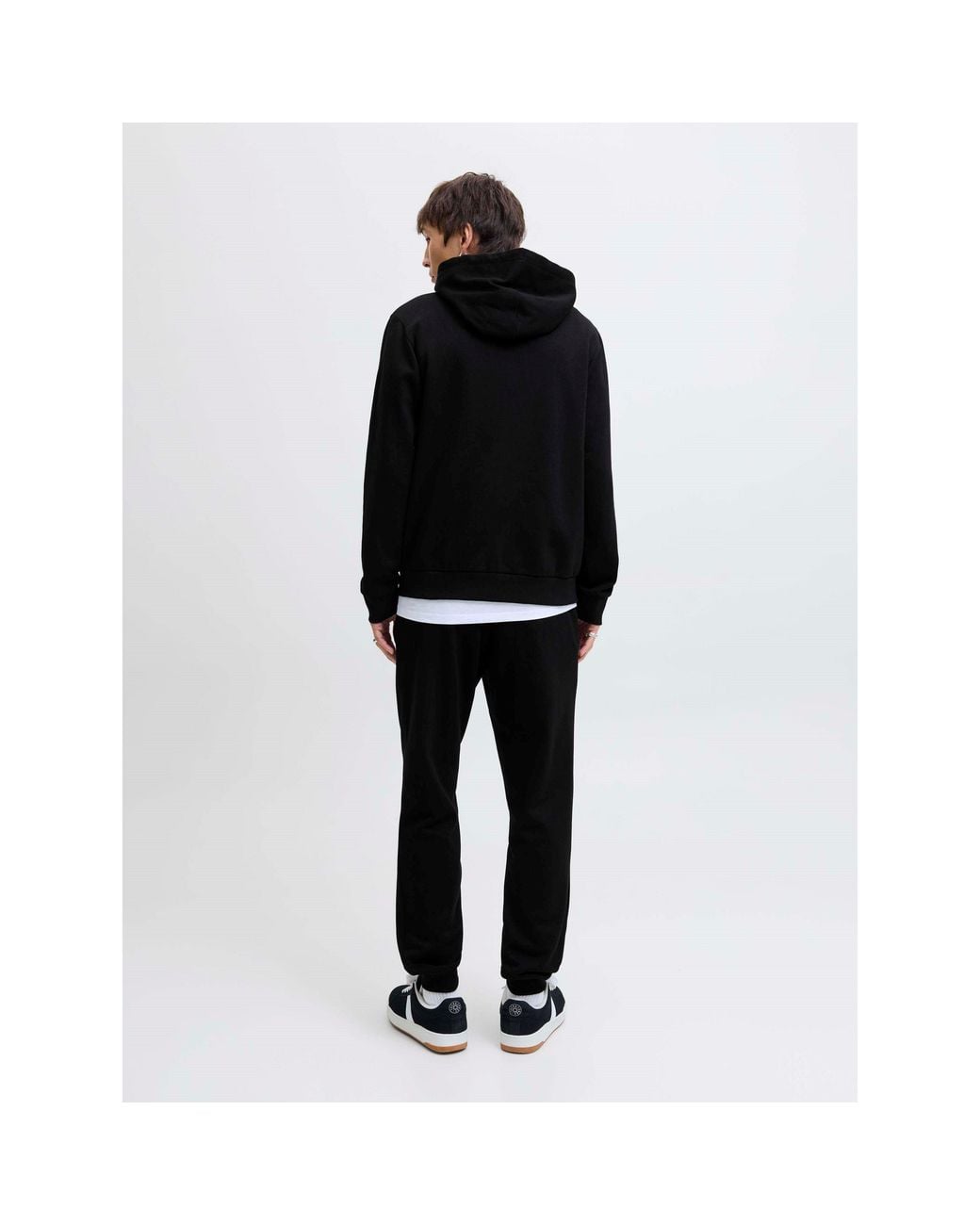 Jack & Jones Black Mason Zip Hoodie Tracksuit Co-Ord Set for men