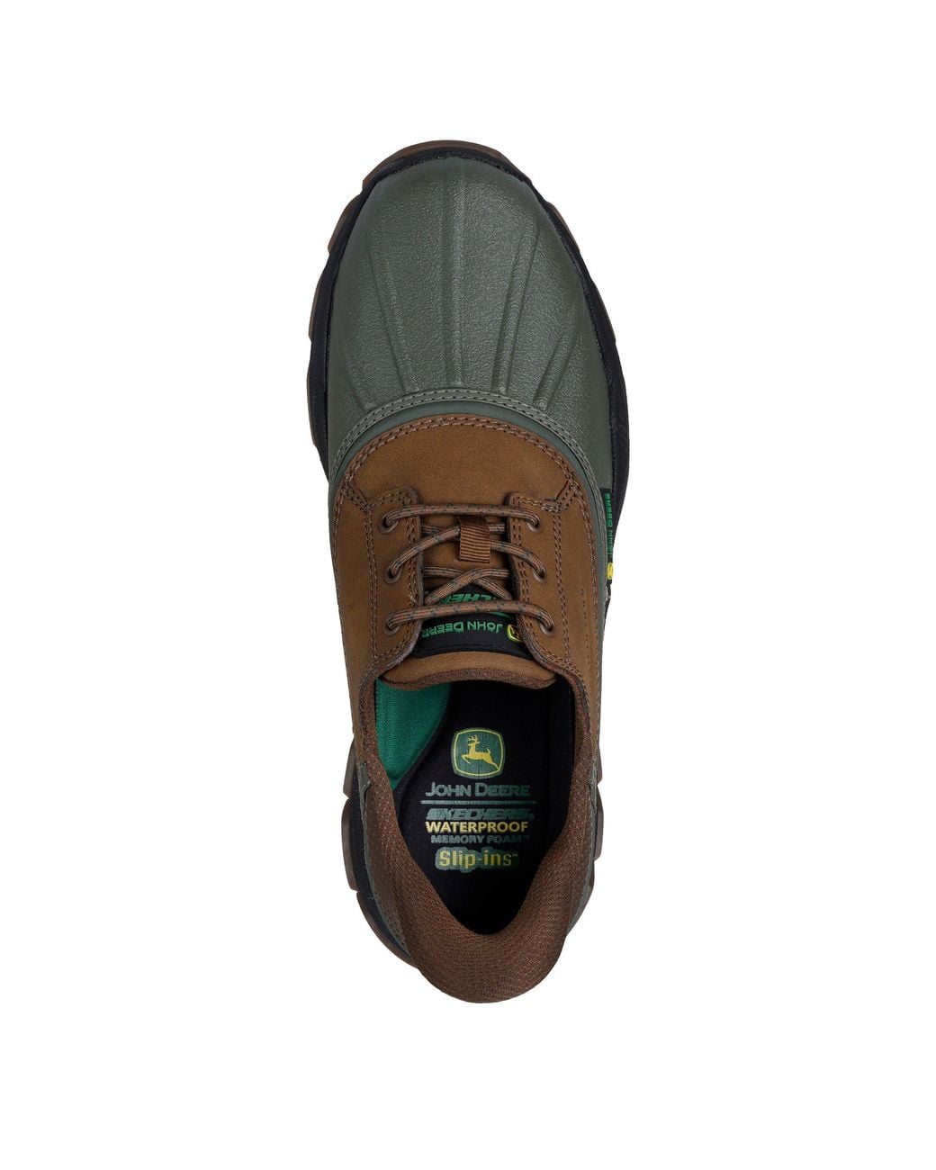 Skechers Brown John Deere Slip-Ins Waterproof Duck Steel Toe Cap Boots for men