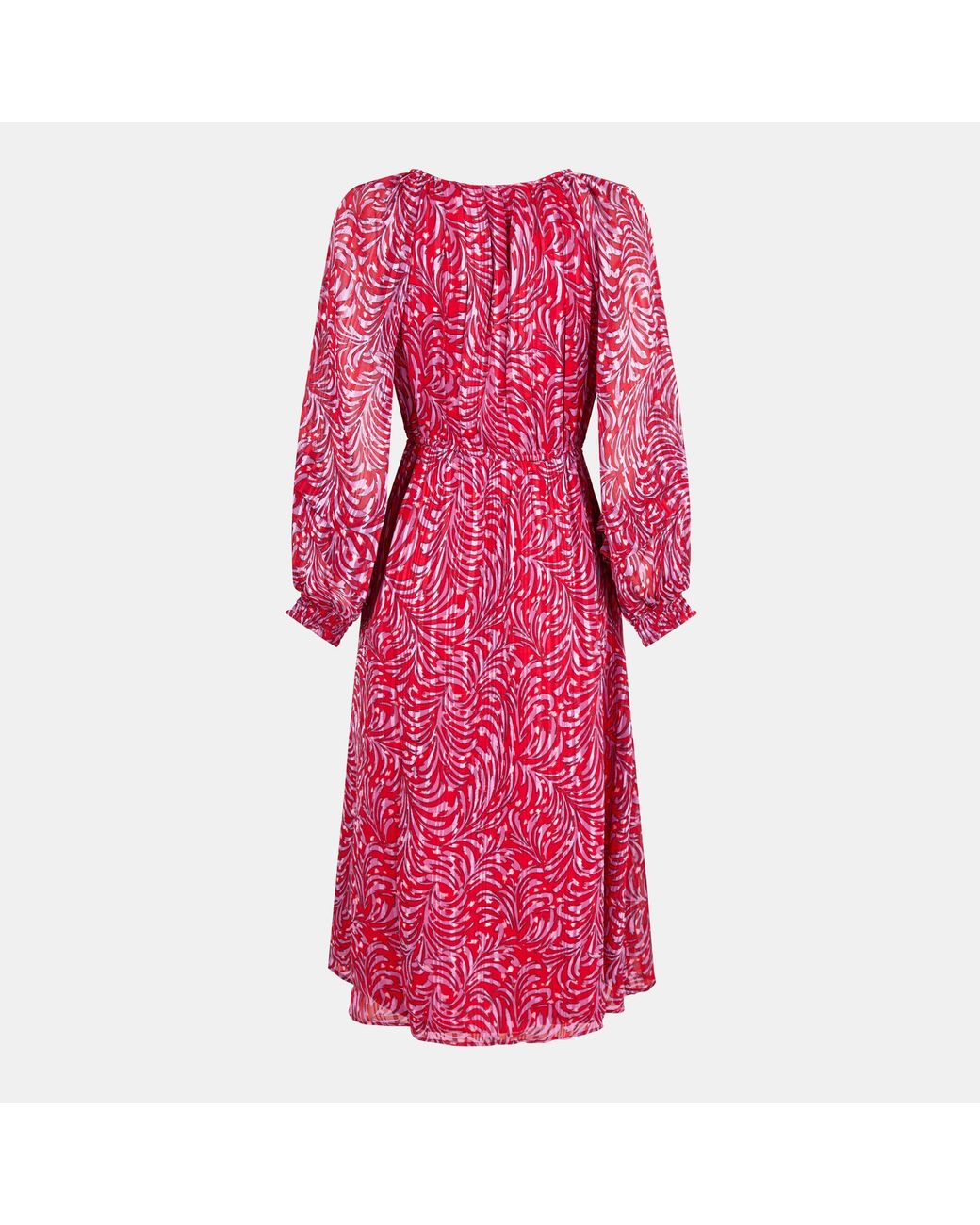 French Connection Red Calista Midi A-Line Dress