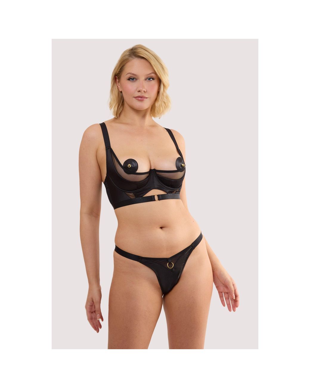 Playful Promises Black Kristina Thong
